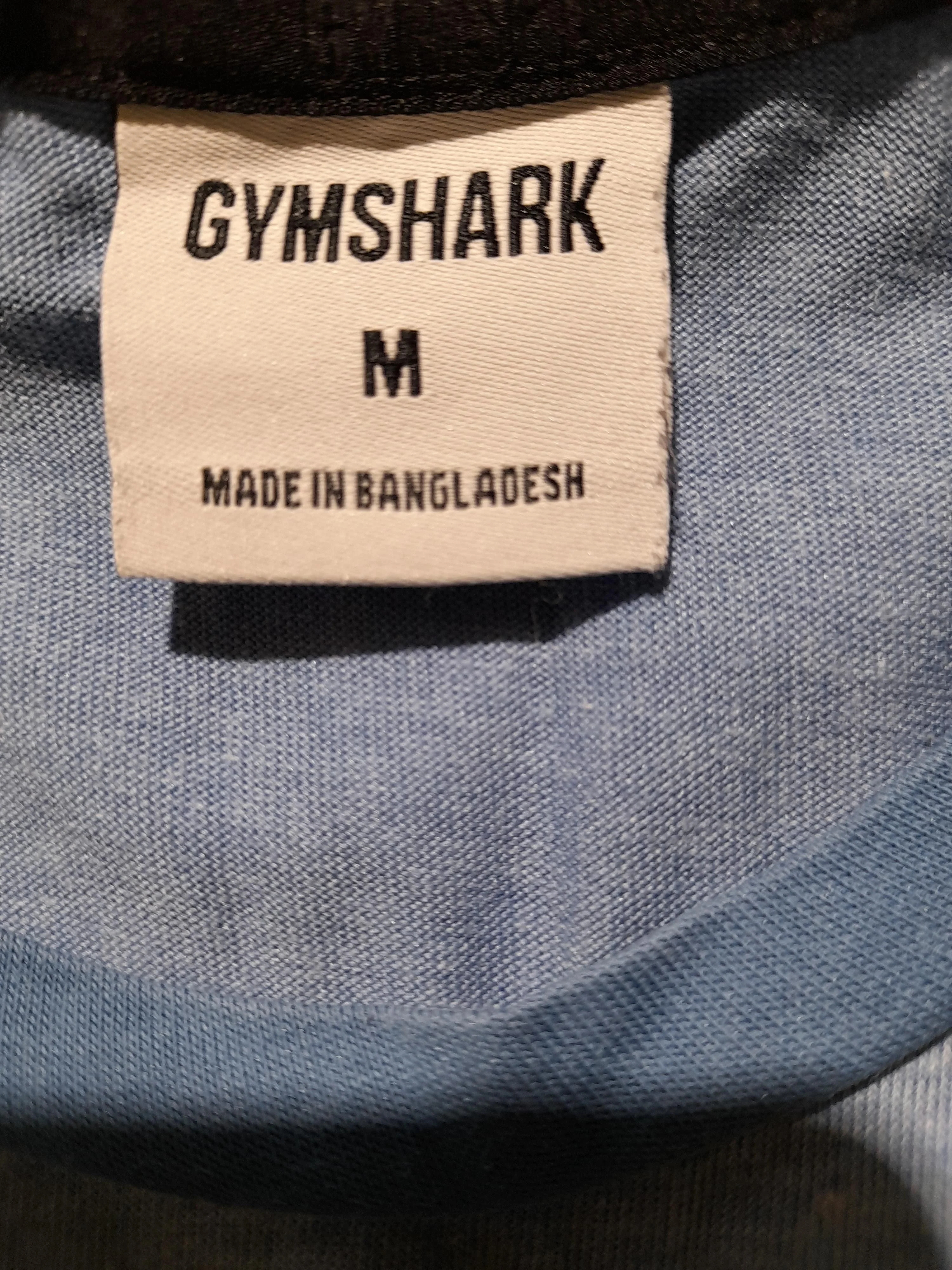 Gymshark Men's T-Shirt M Blue Polyester with Cotton, Elastane Basic - Image 5