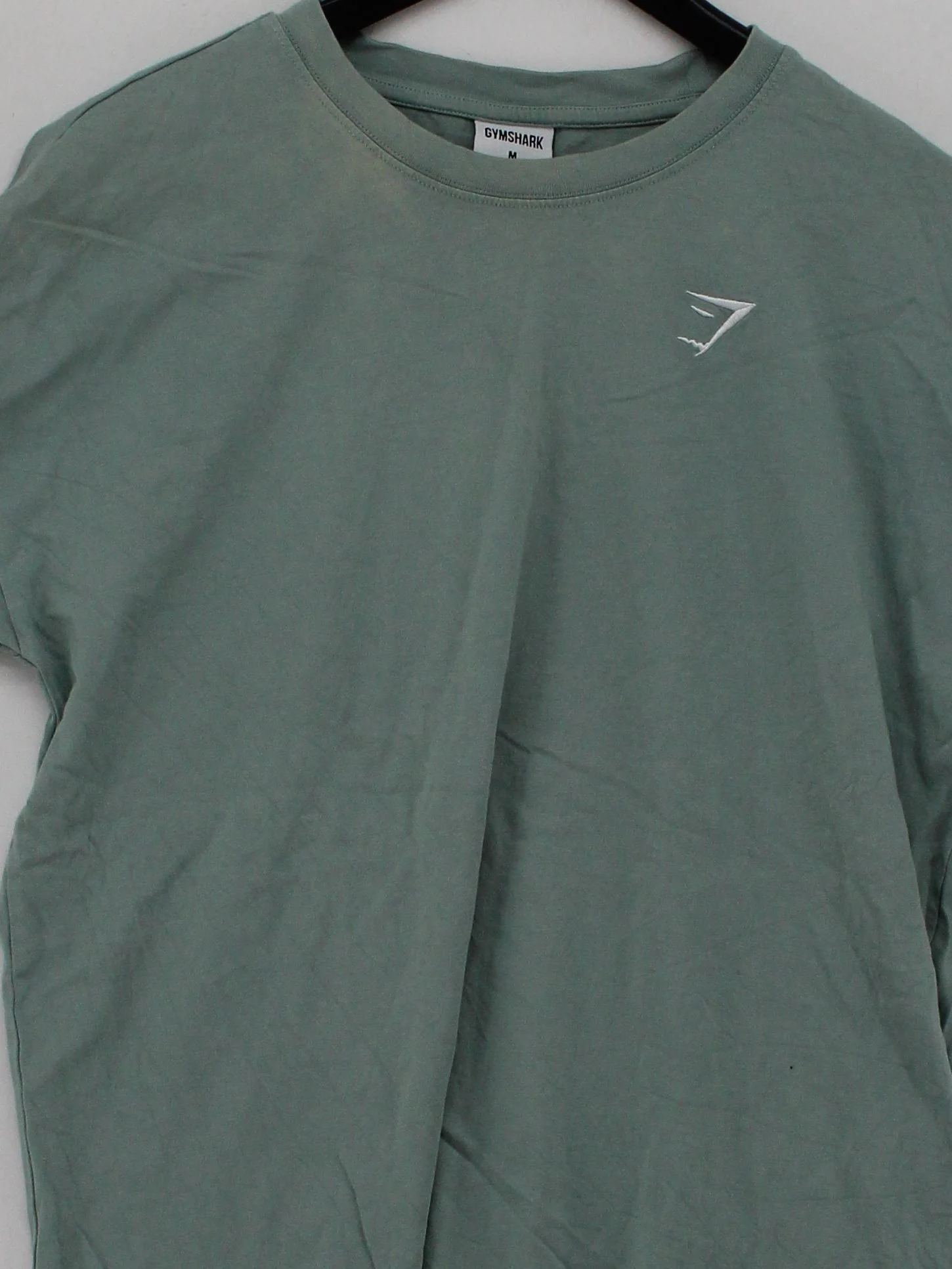 Gymshark Men's T-Shirt M Green 100% Cotton Round Neck Basic - Image 3
