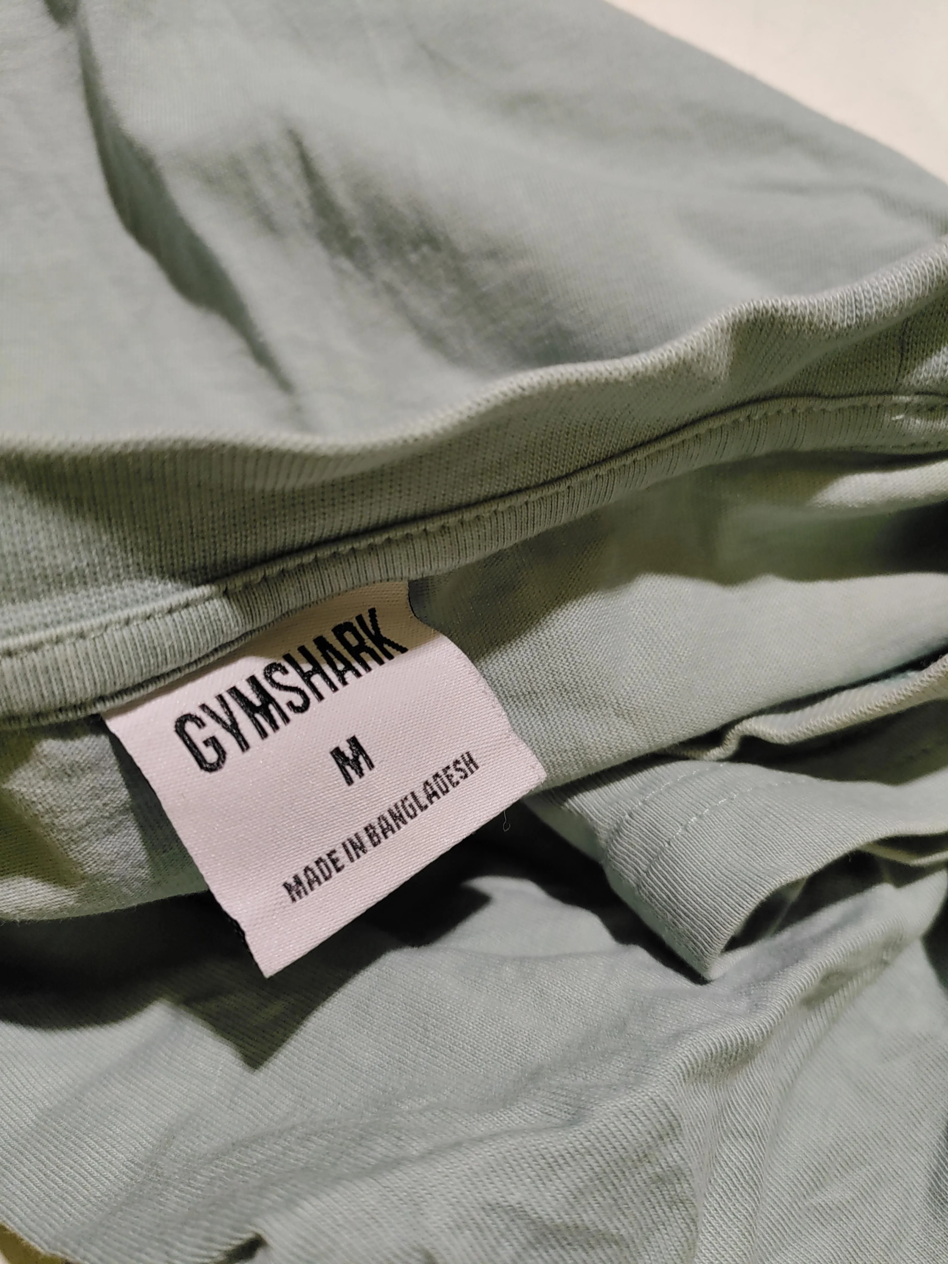 Gymshark Men's T-Shirt M Green 100% Cotton Round Neck Basic - Image 6