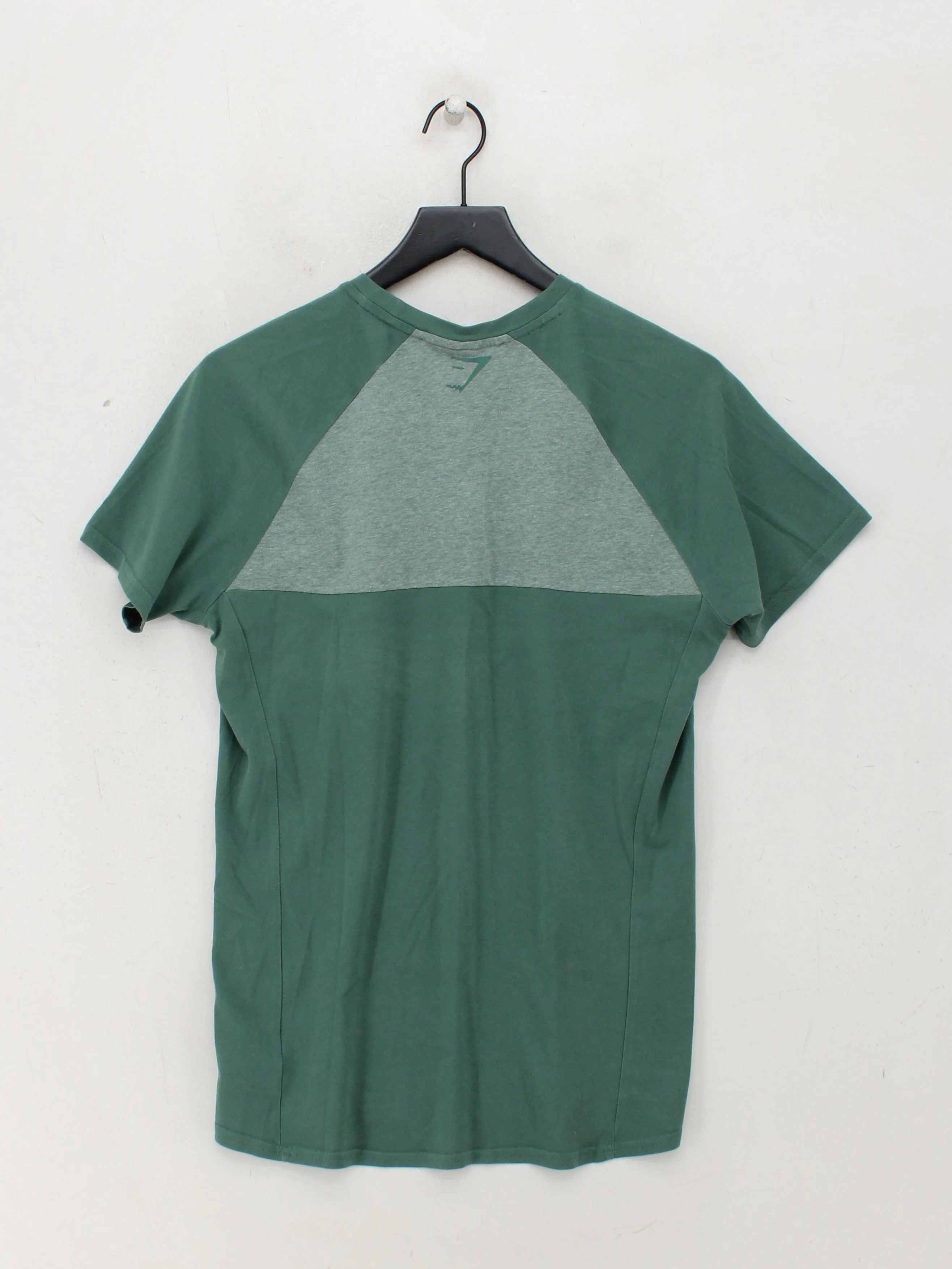 Gymshark Men's T-Shirt M Green Cotton with Polyester, Elastane Basic - Image 2