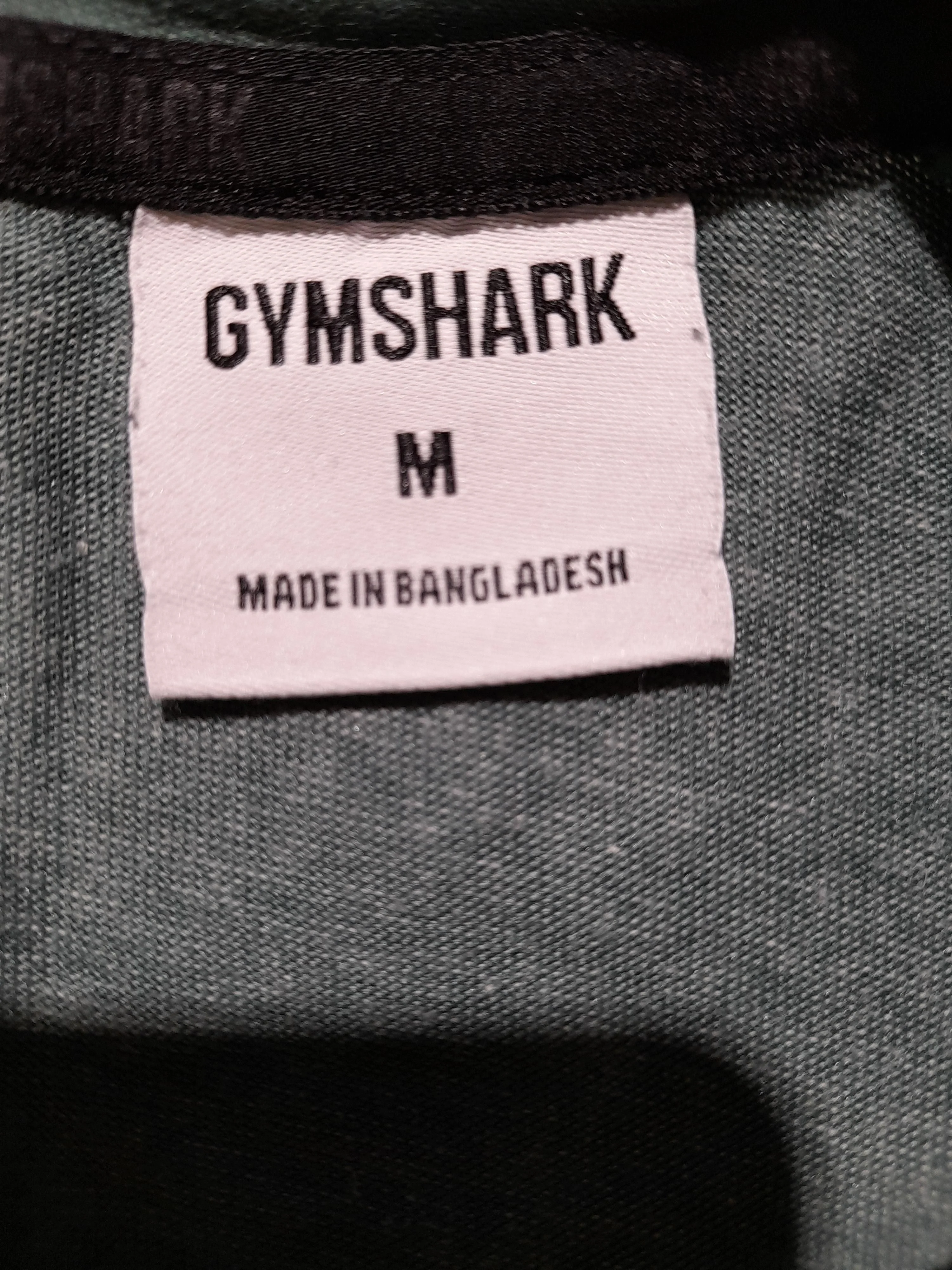 Gymshark Men's T-Shirt M Green Cotton with Polyester, Elastane Basic - Image 6