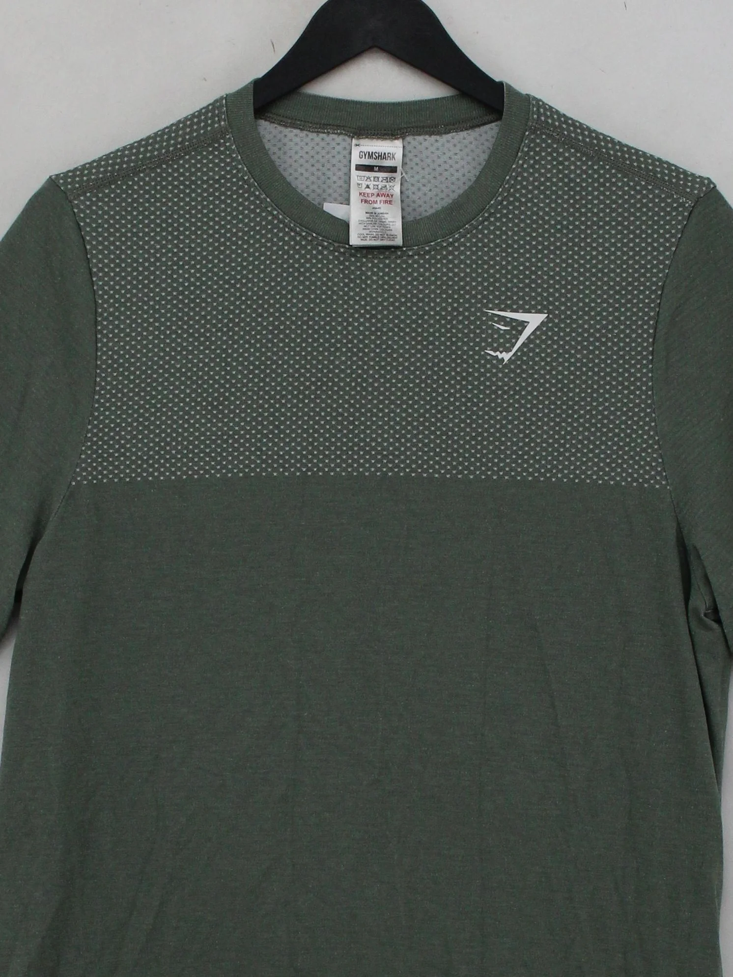 Gymshark Men's T-Shirt M Green Polyester with Nylon Round Neck Basic - Image 3