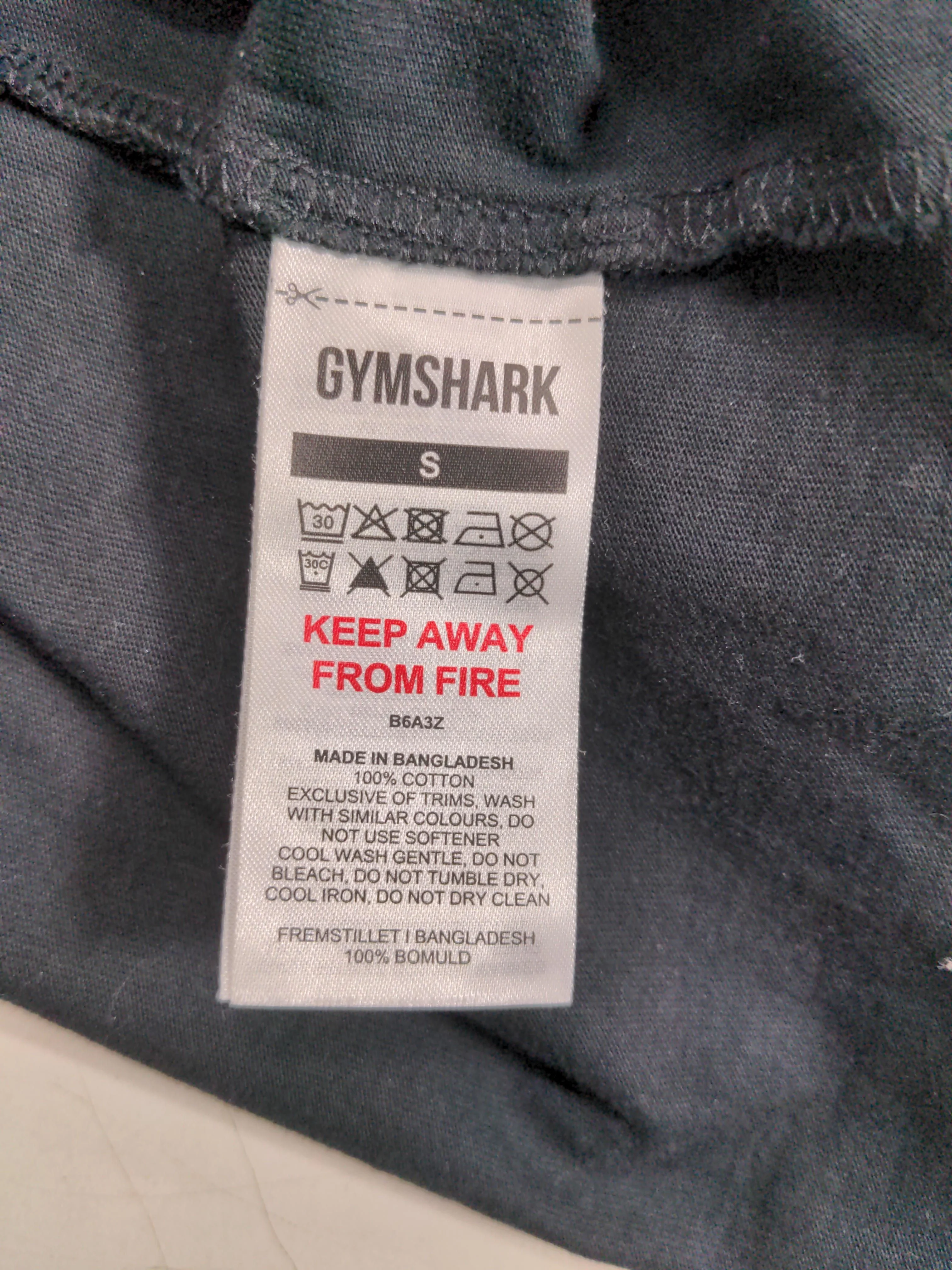 Gymshark Men's T-Shirt S Black 100% Cotton Basic - Image 6