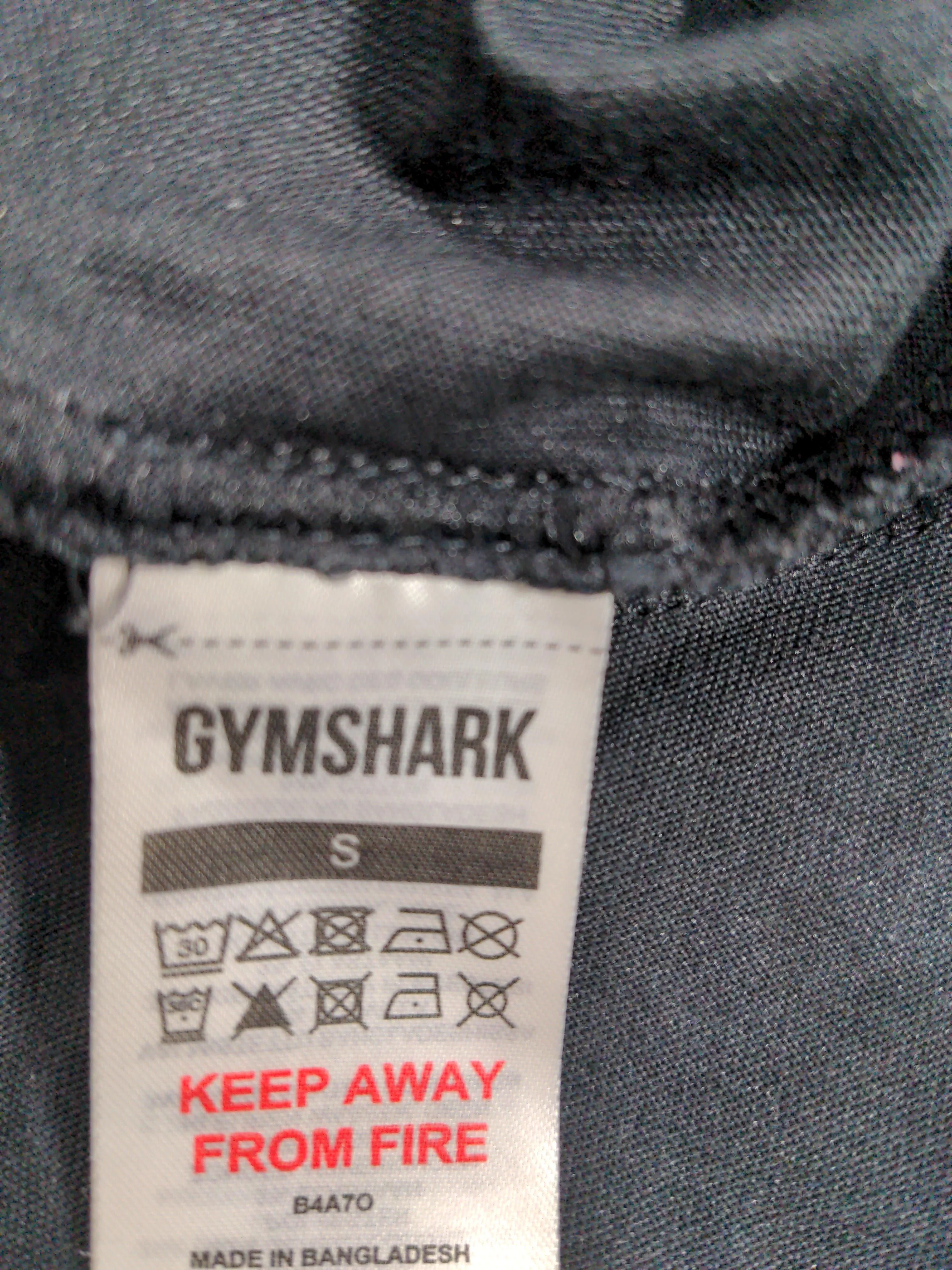 Gymshark Men's T-Shirt S Black Cotton with Polyester, Elastane Basic - Image 5