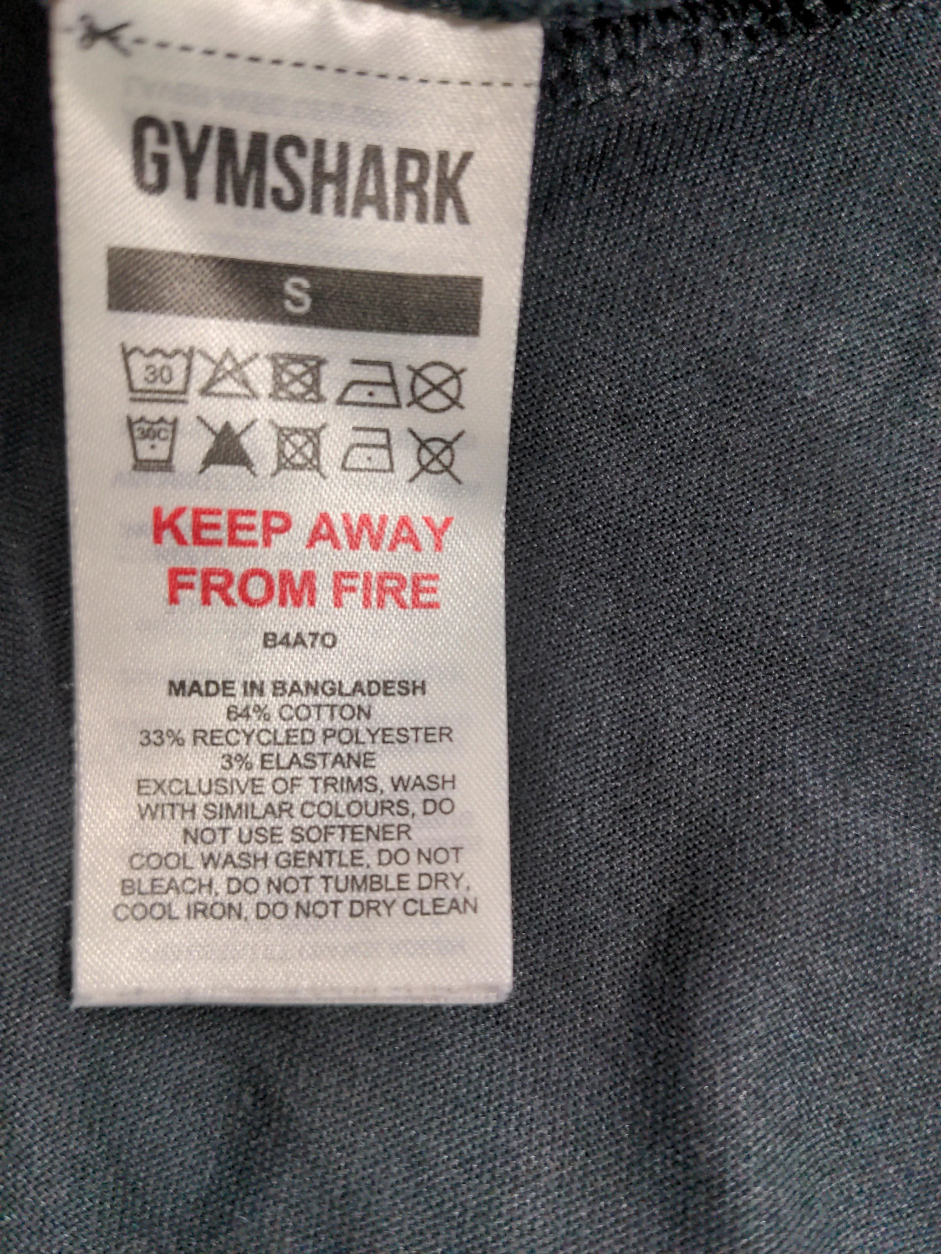 Gymshark Men's T-Shirt S Black Cotton with Polyester, Elastane Basic - Image 6