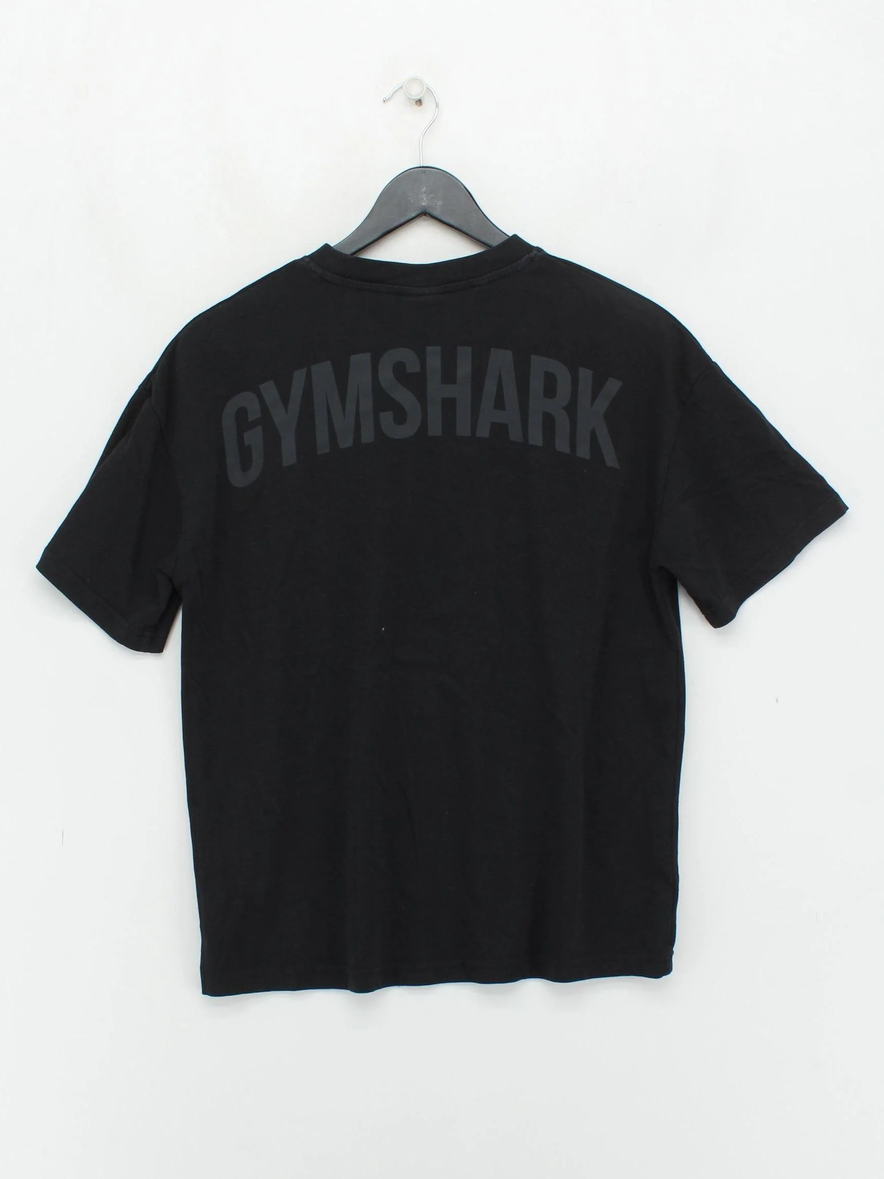 Gymshark Men's T-Shirt S Black Graphic Cotton with Polyester, Elastane Basic - Image 2