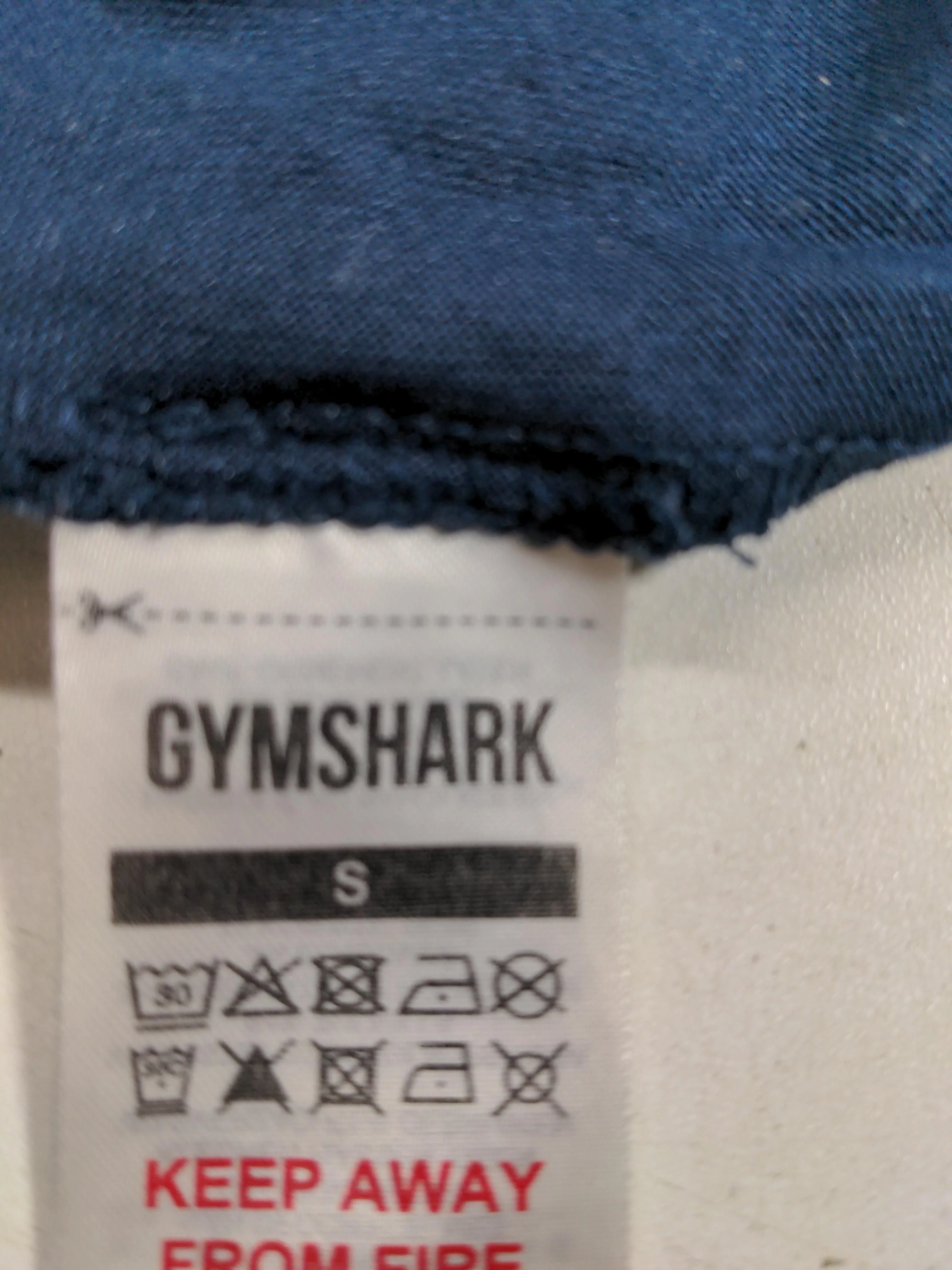 Gymshark Men's T-Shirt S Blue Graphic Cotton with Polyester, Elastane Basic - Image 5