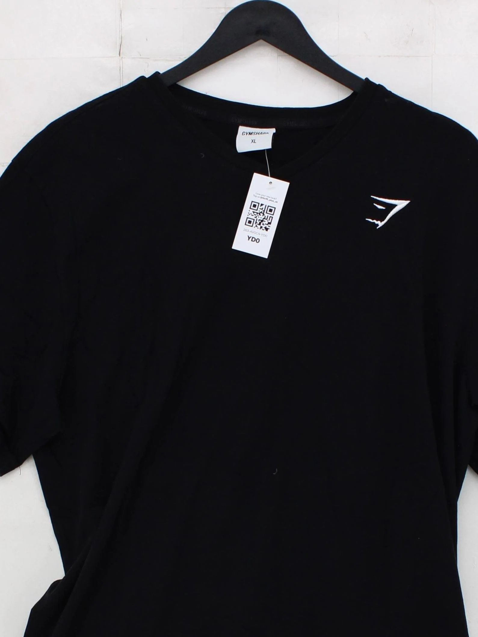 Gymshark Men's T-Shirt XL Black Graphic 100% Cotton Round Neck Basic - Image 3