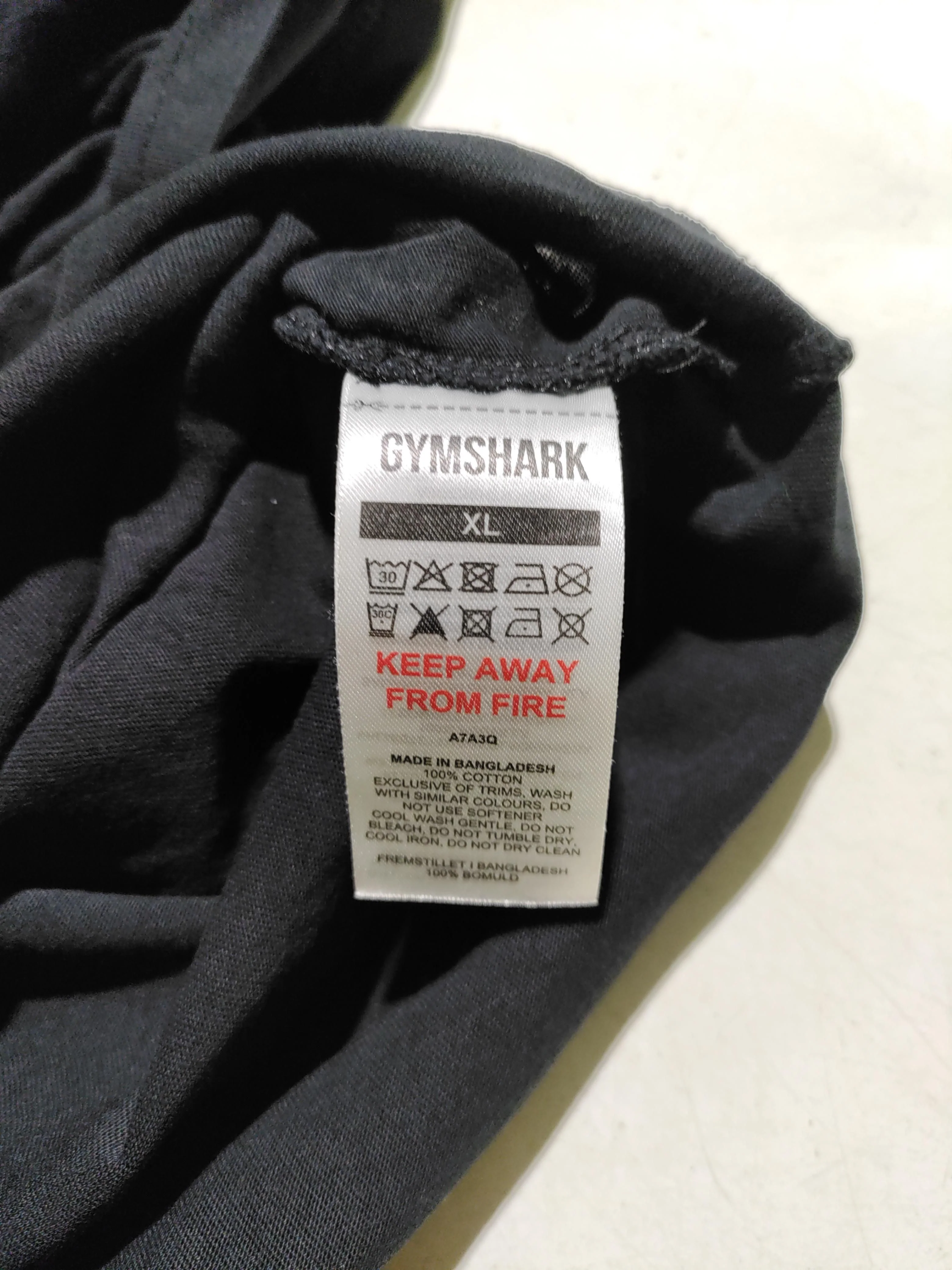 Gymshark Men's T-Shirt XL Black Graphic 100% Cotton Round Neck Basic - Image 6