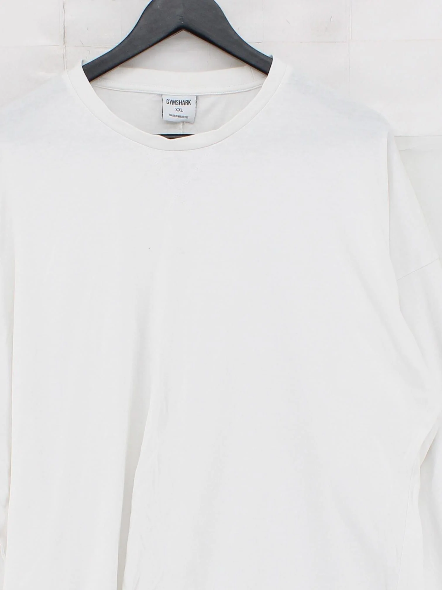 Gymshark Men's T-Shirt XXL White 100% Cotton Round Neck Basic - Image 3