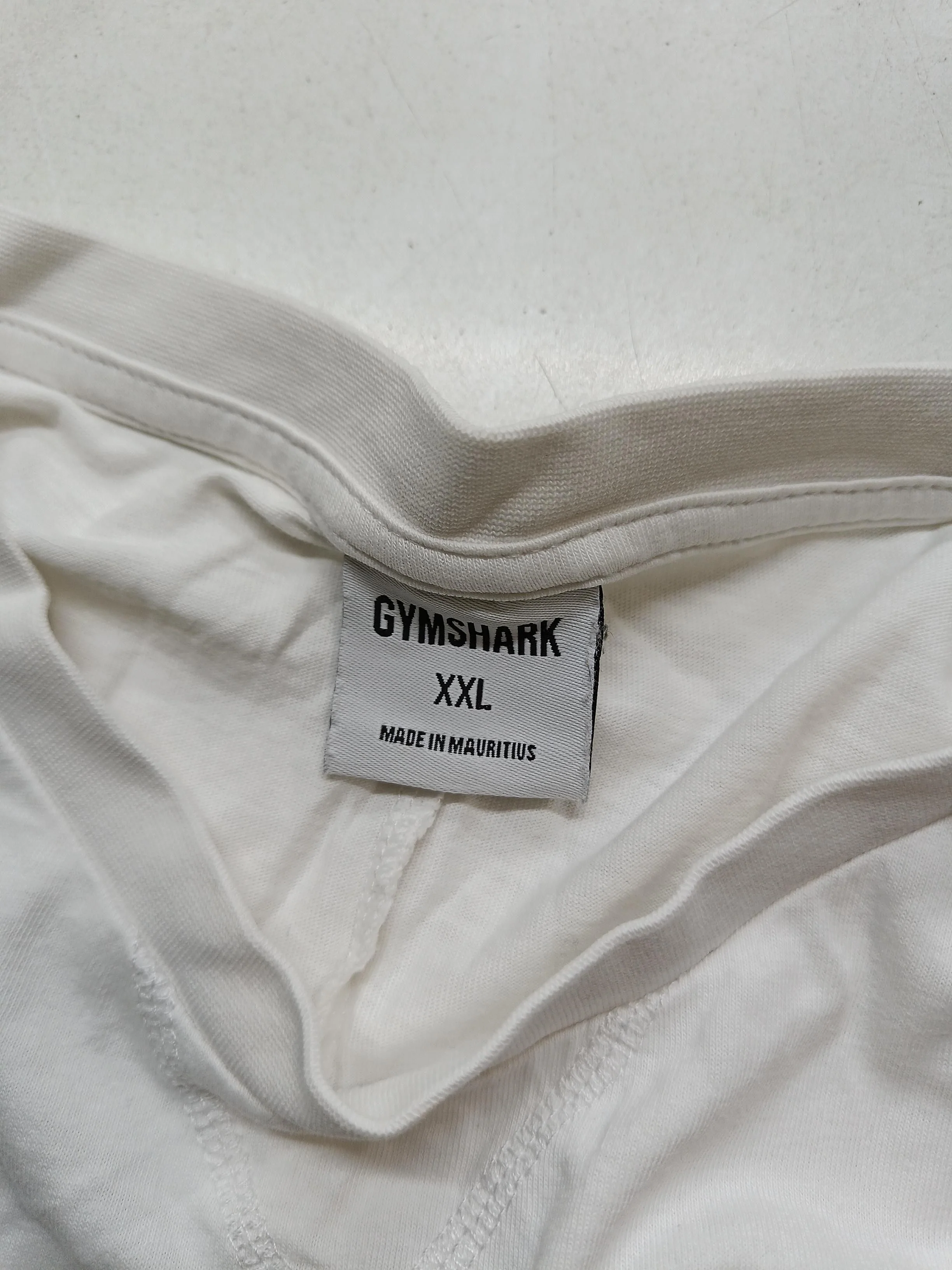 Gymshark Men's T-Shirt XXL White 100% Cotton Round Neck Basic - Image 6