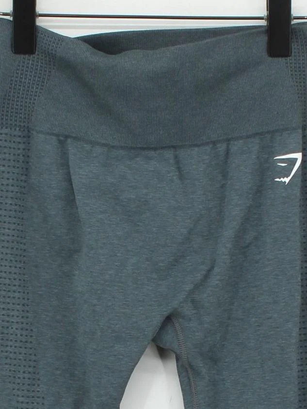 Gymshark Women's Leggings L Grey Nylon with Elastane Full length - Image 3