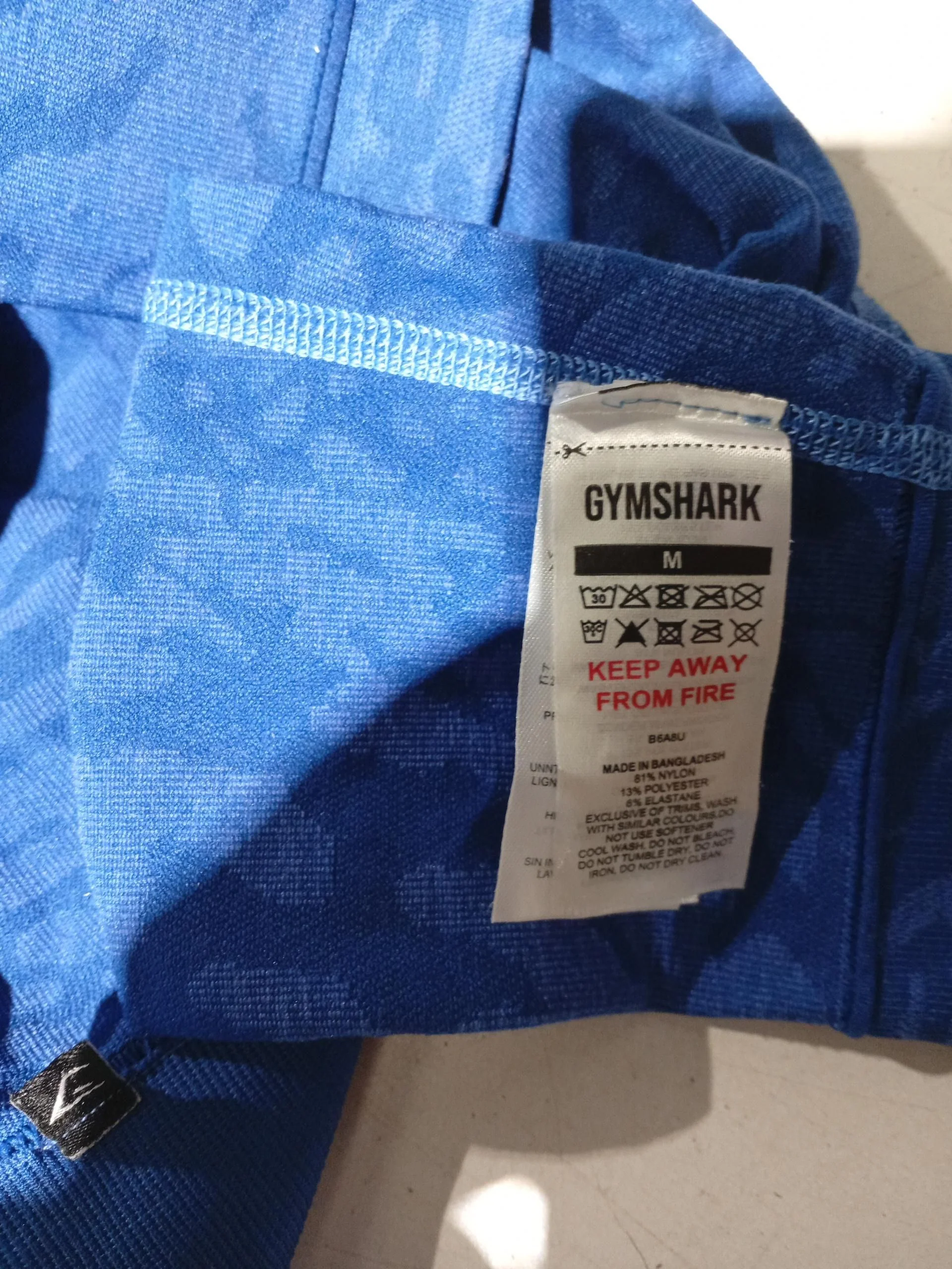 Gymshark Women's Leggings M Blue Nylon with Polyester, Elastane Full length - Image 5