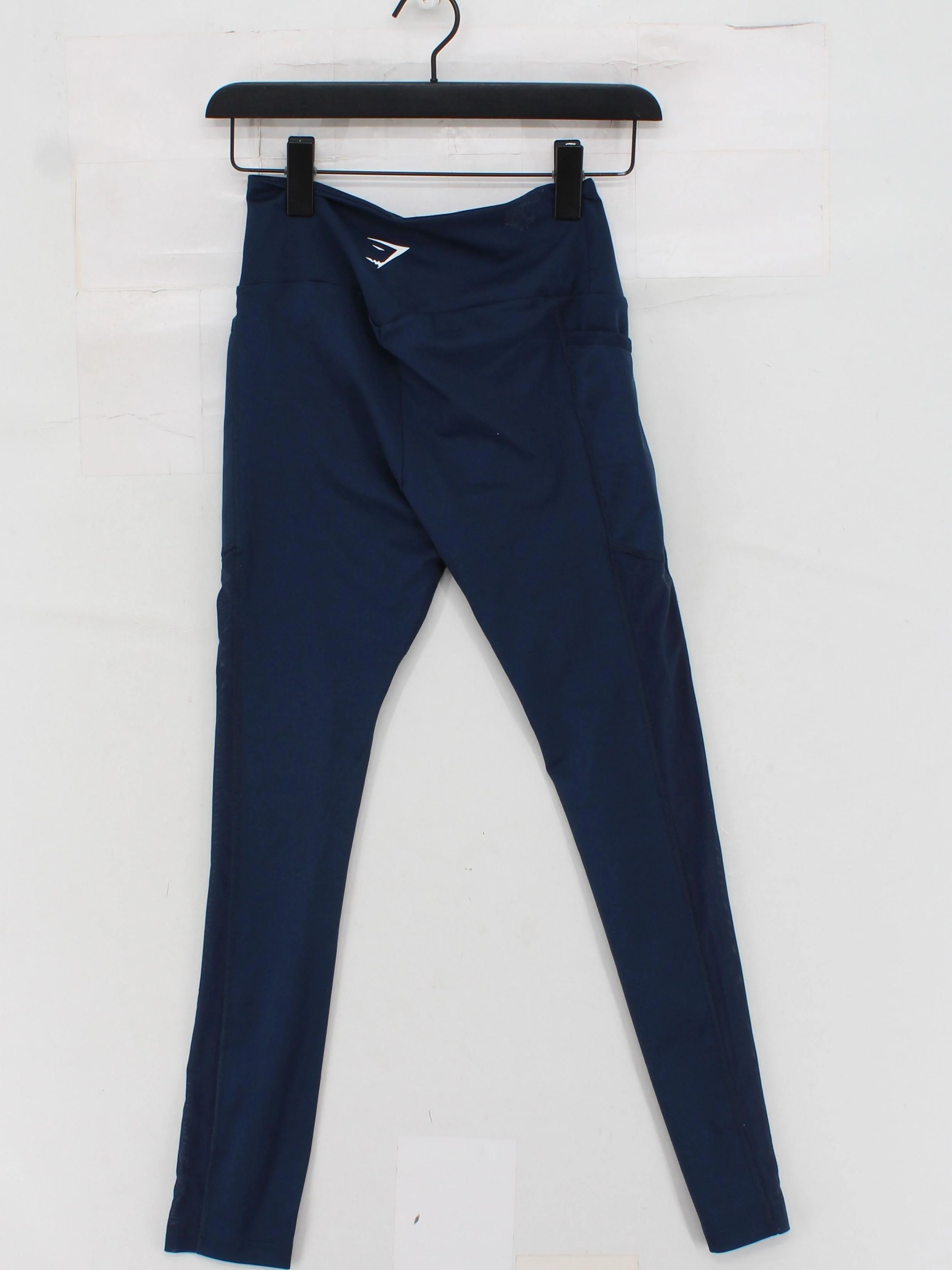 Gymshark Women's Leggings M Blue Polyester with Elastane Full length - Image 2