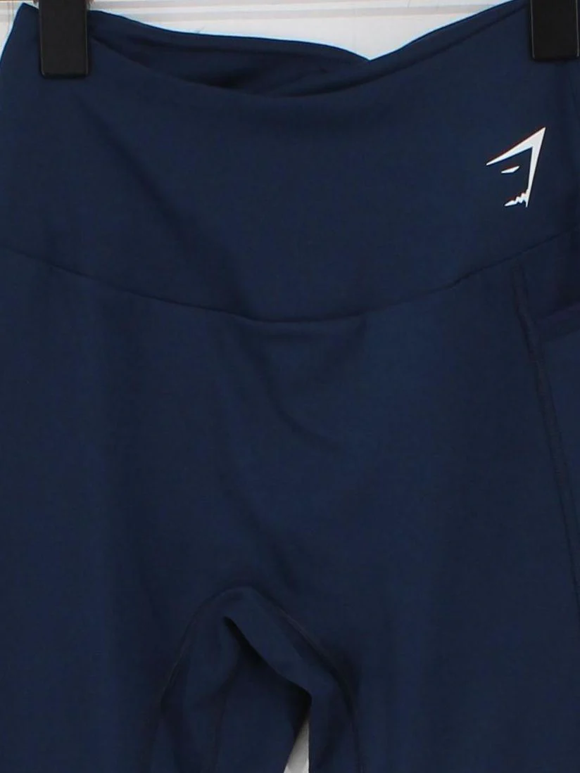 Gymshark Women's Leggings M Blue Polyester with Elastane Full length - Image 3