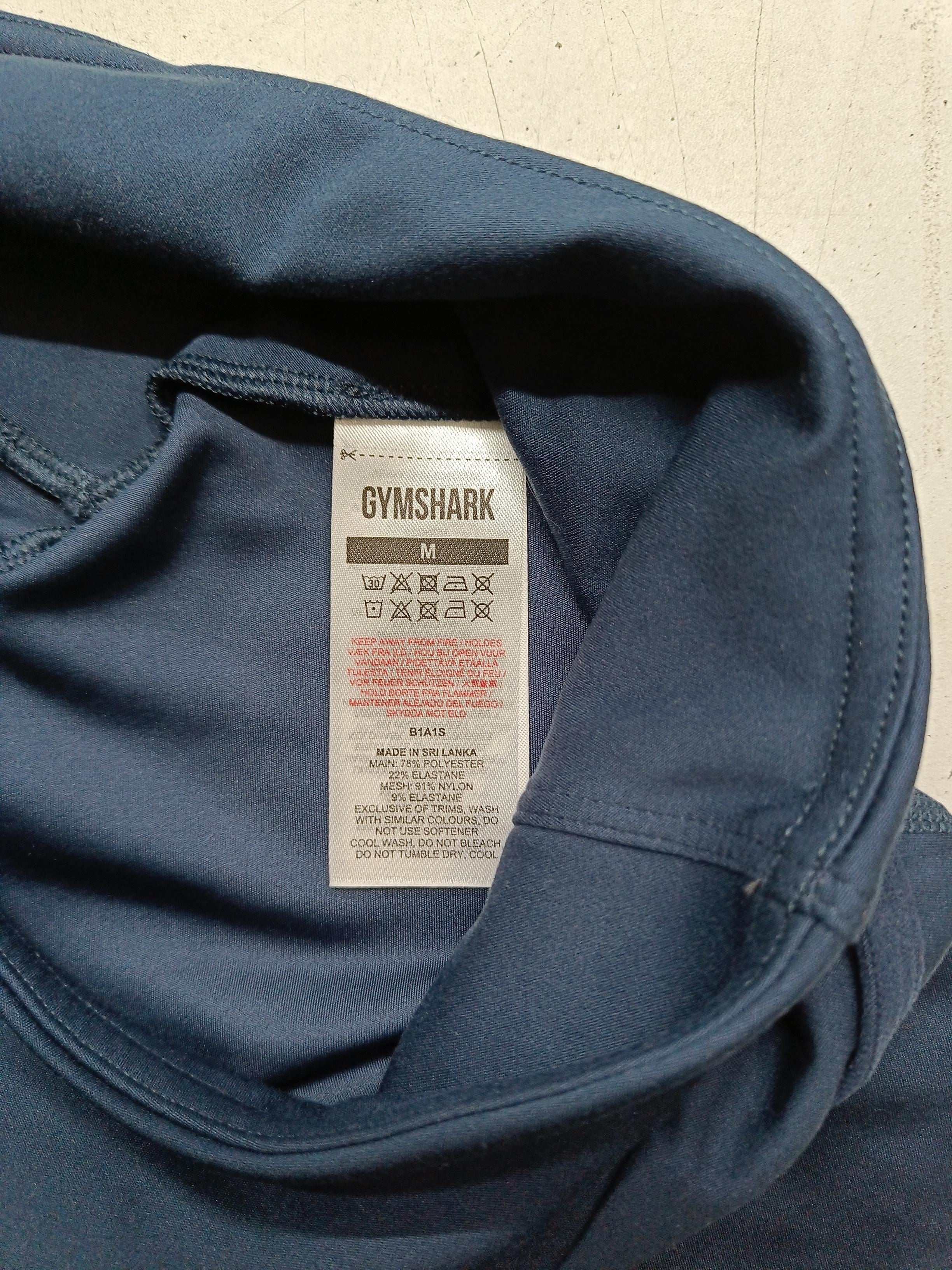 Gymshark Women's Leggings M Blue Polyester with Elastane Full length - Image 5