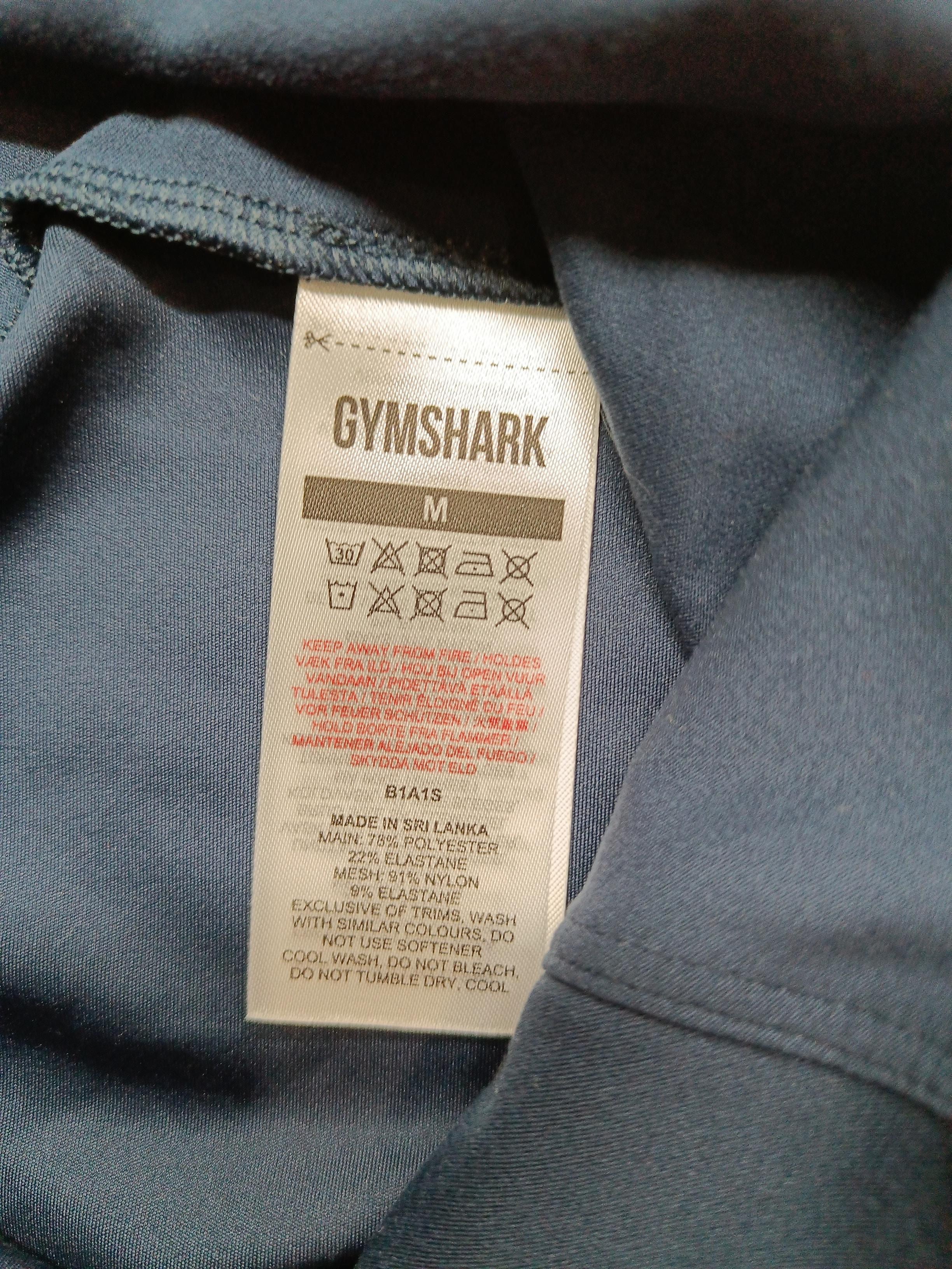 Gymshark Women's Leggings M Blue Polyester with Elastane Full length - Image 6