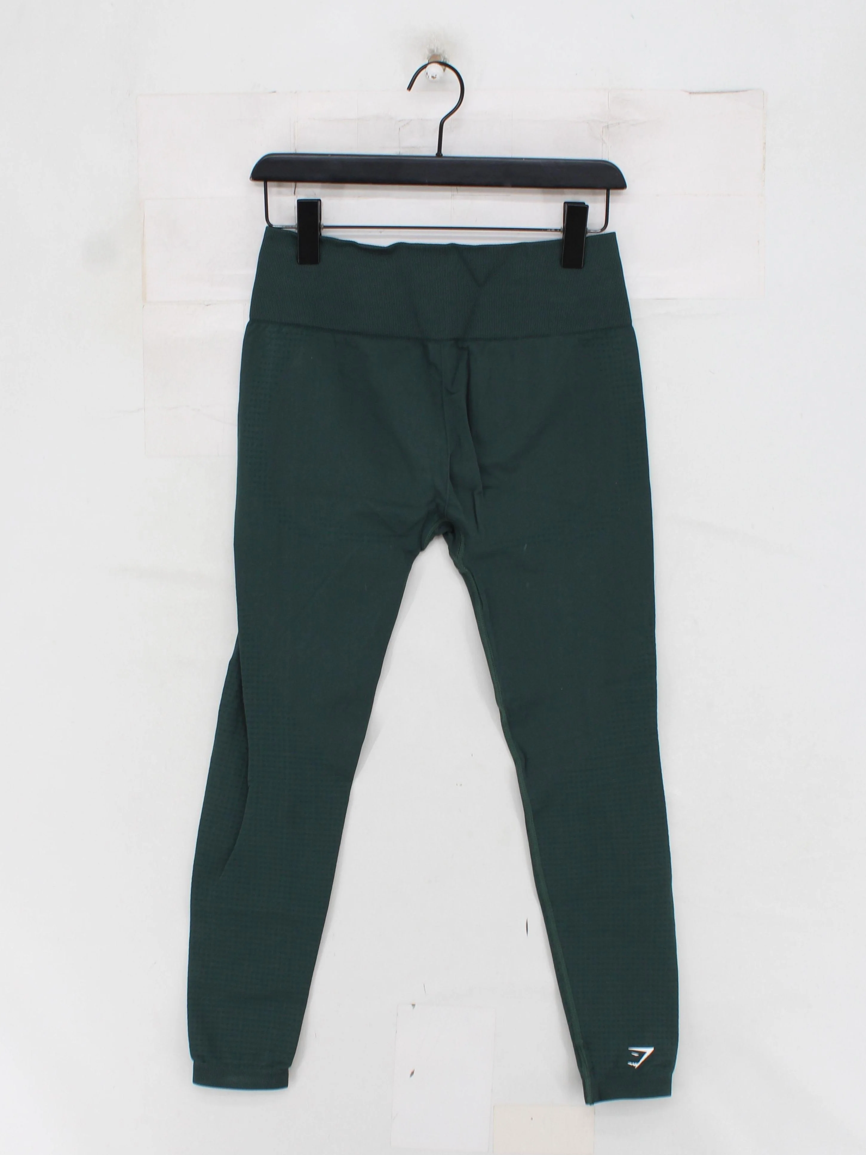 Gymshark Women's Leggings M Green Nylon with Elastane Full length - Image 2