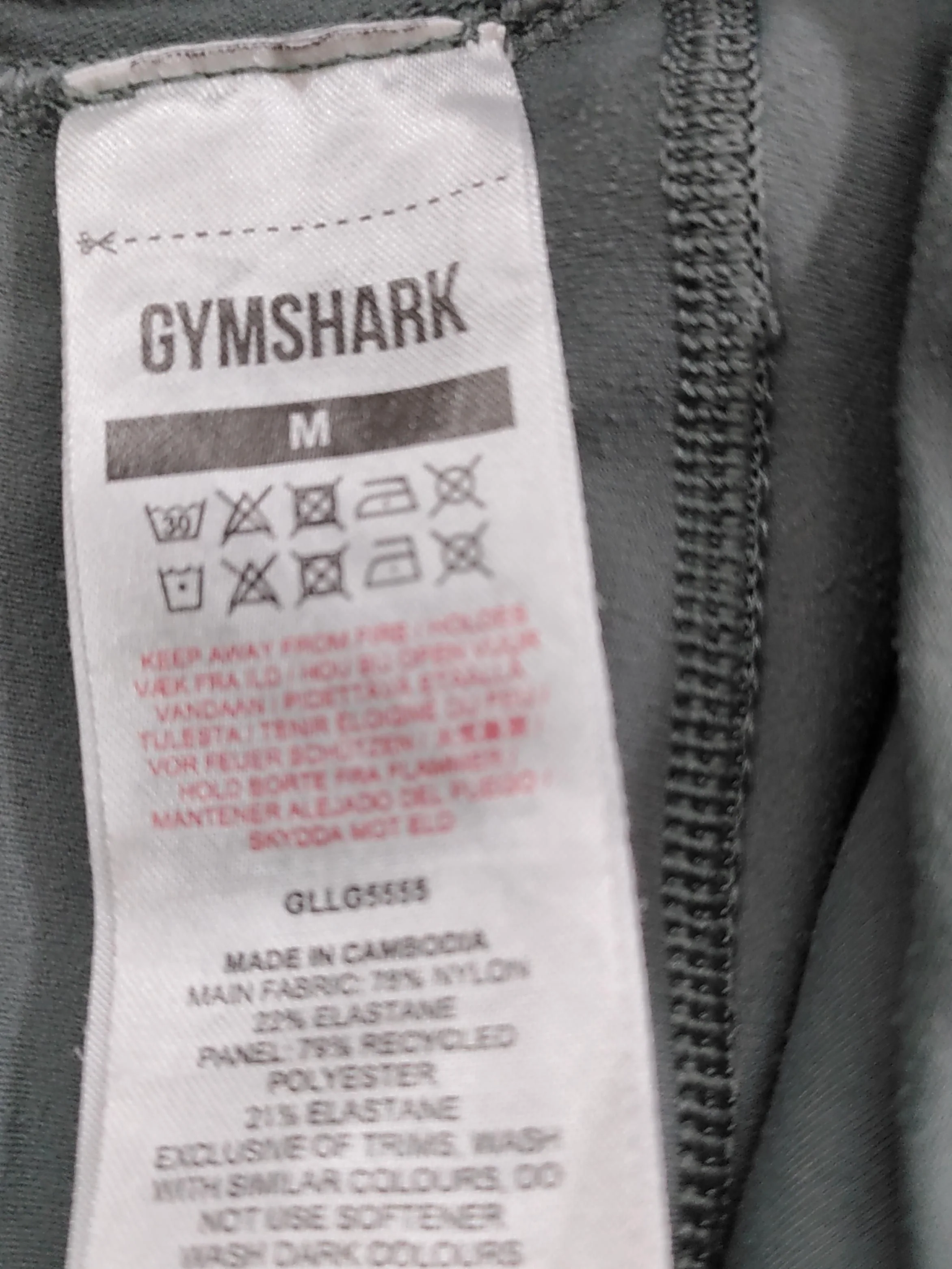 Gymshark Women's Leggings M Green Nylon with Polyester, Elastane Full length - Image 5