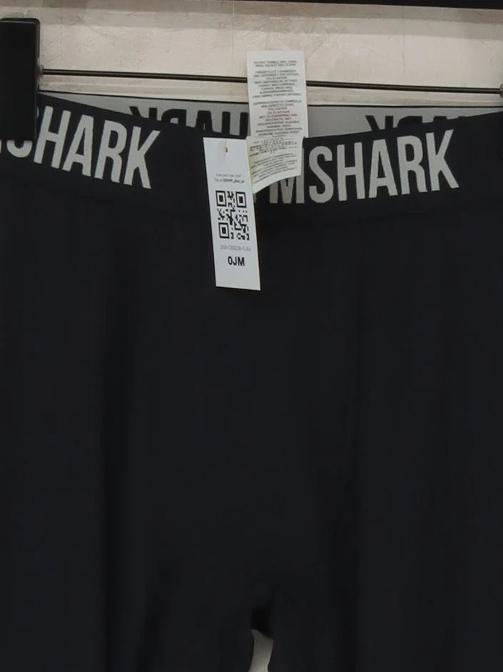 Gymshark Women's Leggings S Black Polyester with Elastane Full length - Image 3