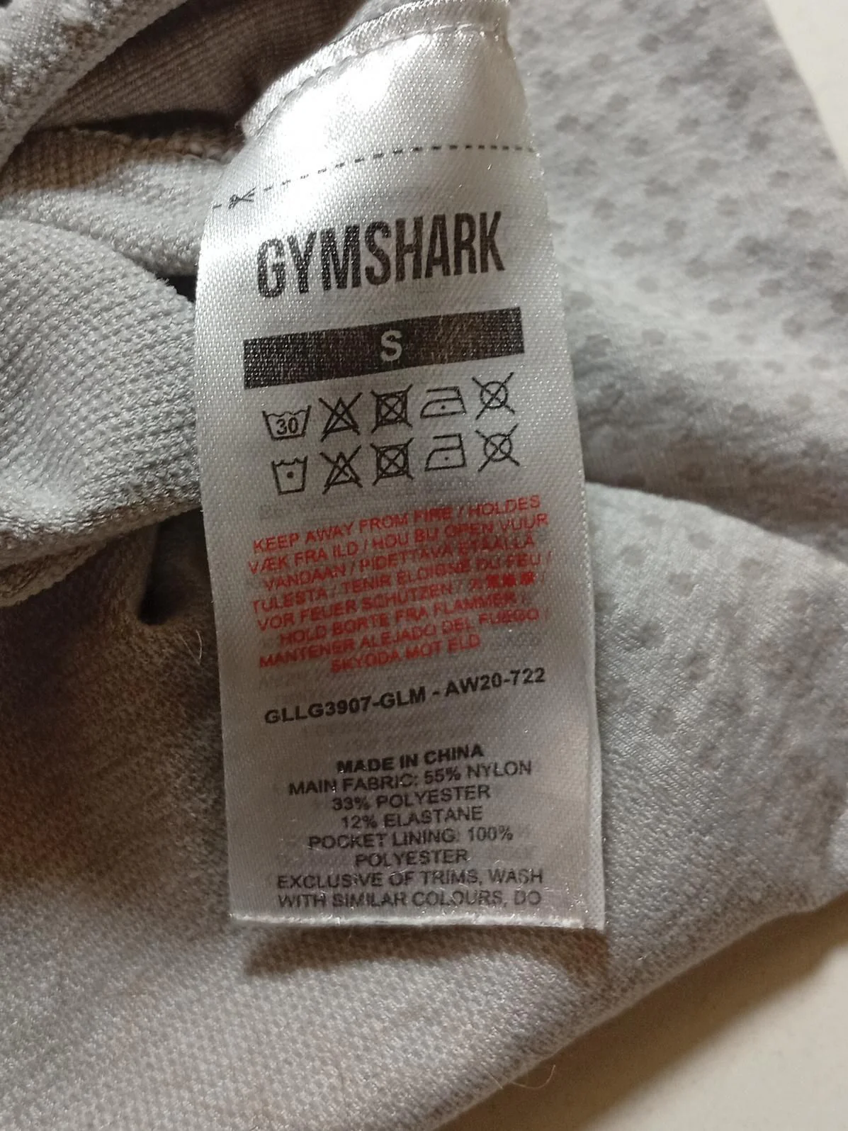 Gymshark Women's Leggings S Grey Nylon with Polyester, Elastane Full length - Image 7