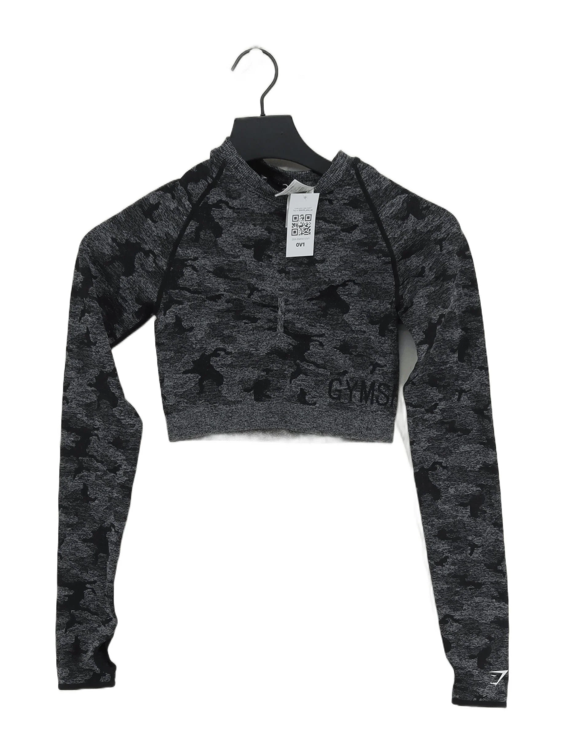 Gymshark Women's Loungewear S Grey Camo Nylon with Polyester, Elastane Basic