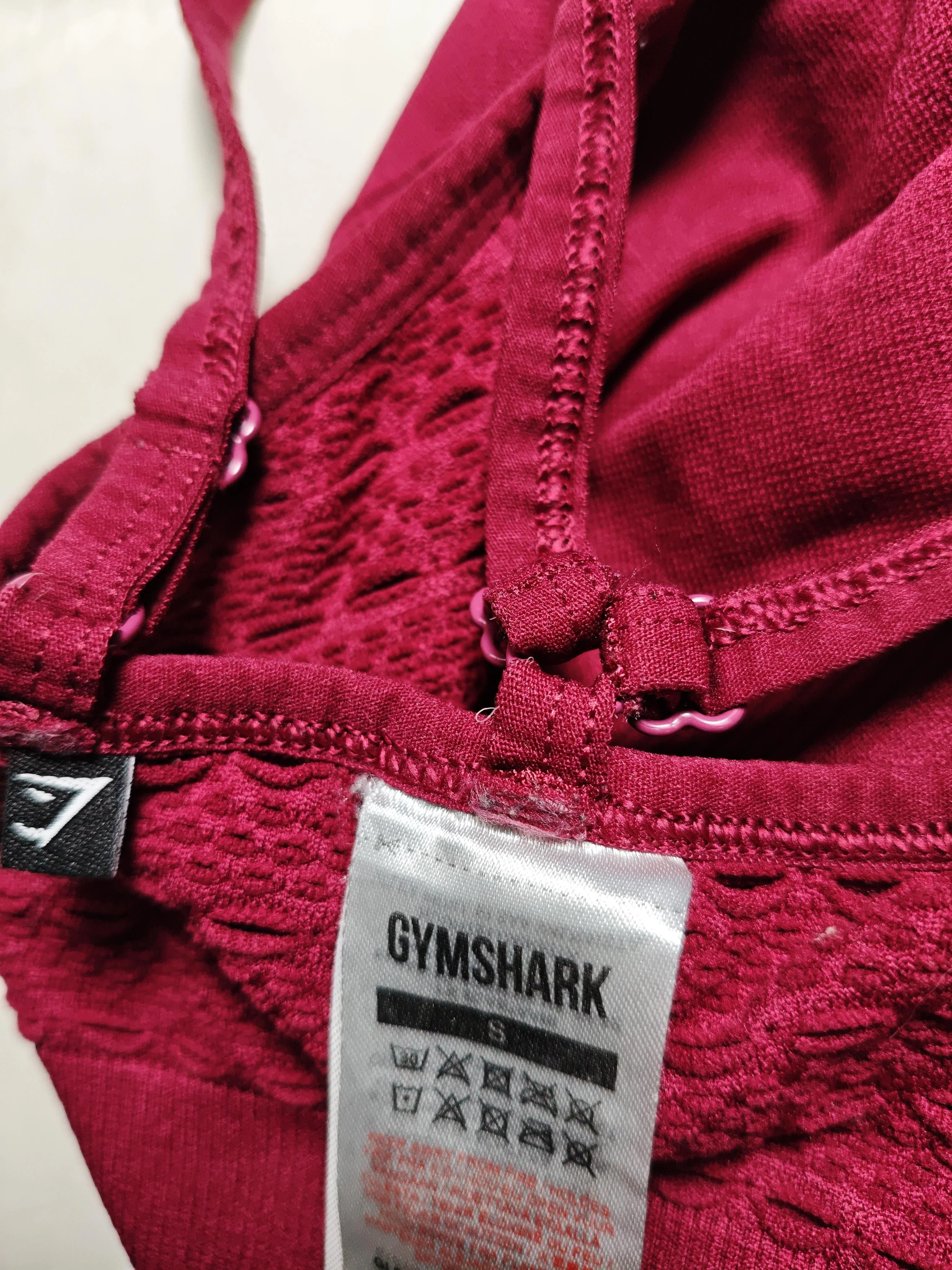Gymshark Women's Loungewear S Red Nylon with Elastane Basic - Image 5