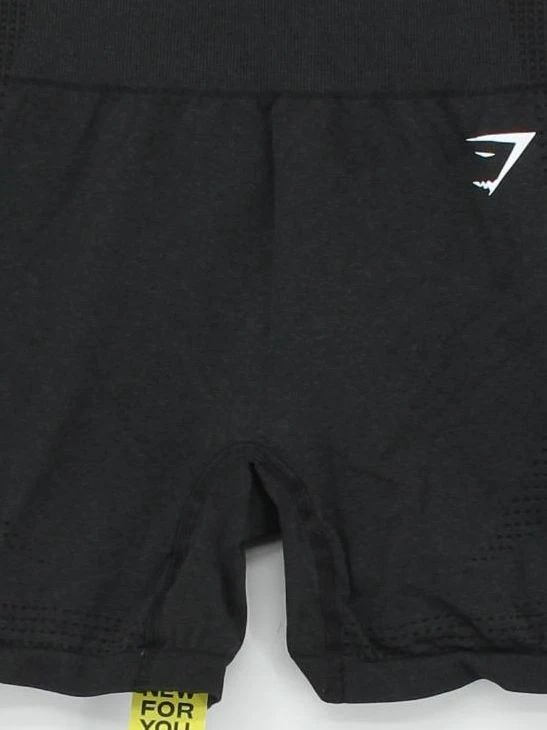 Gymshark Women's Shorts M Black 100% Polyester Sweat - Image 3