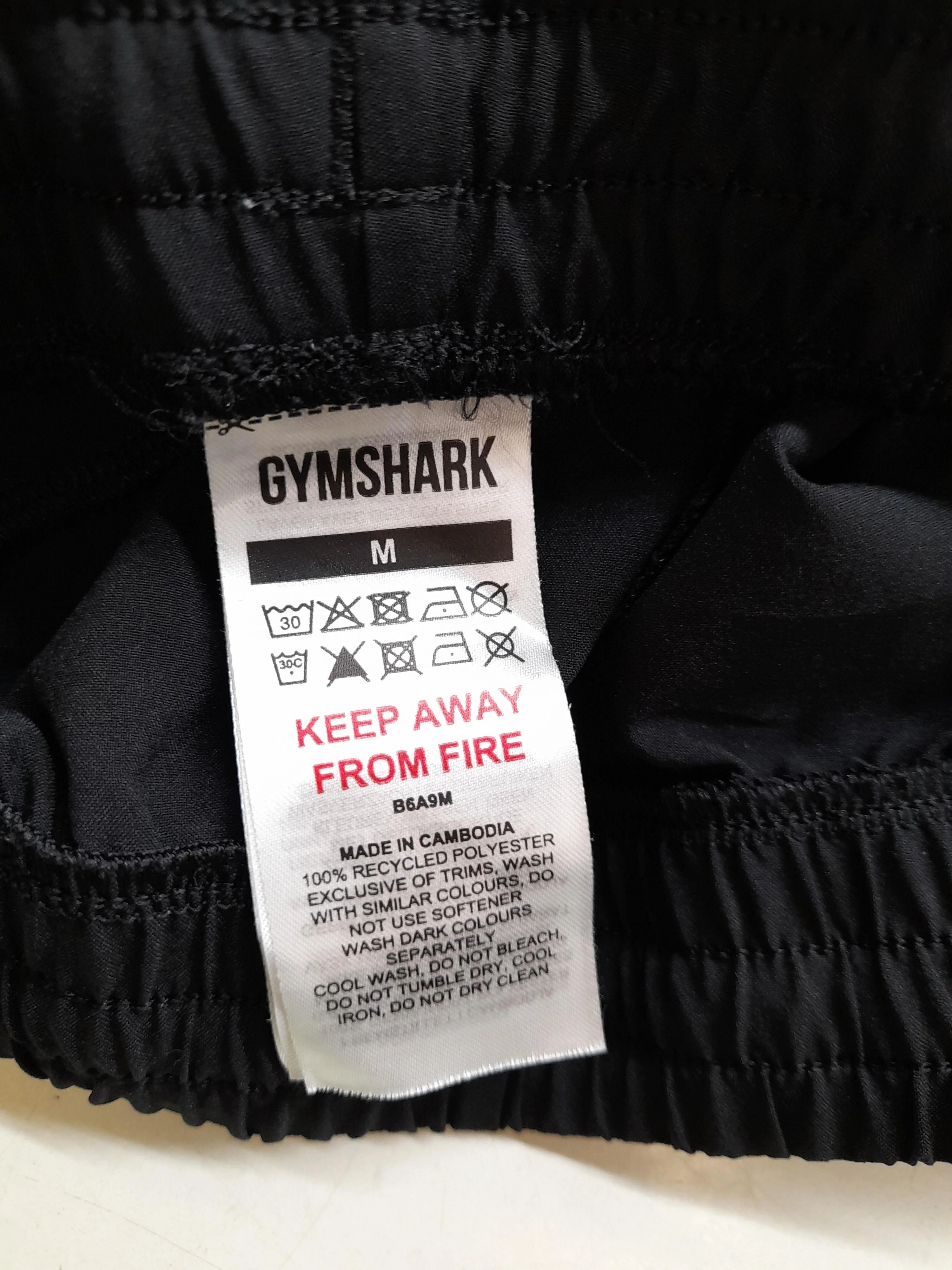Gymshark Women's Shorts M Black 100% Polyester Sweat - Image 5