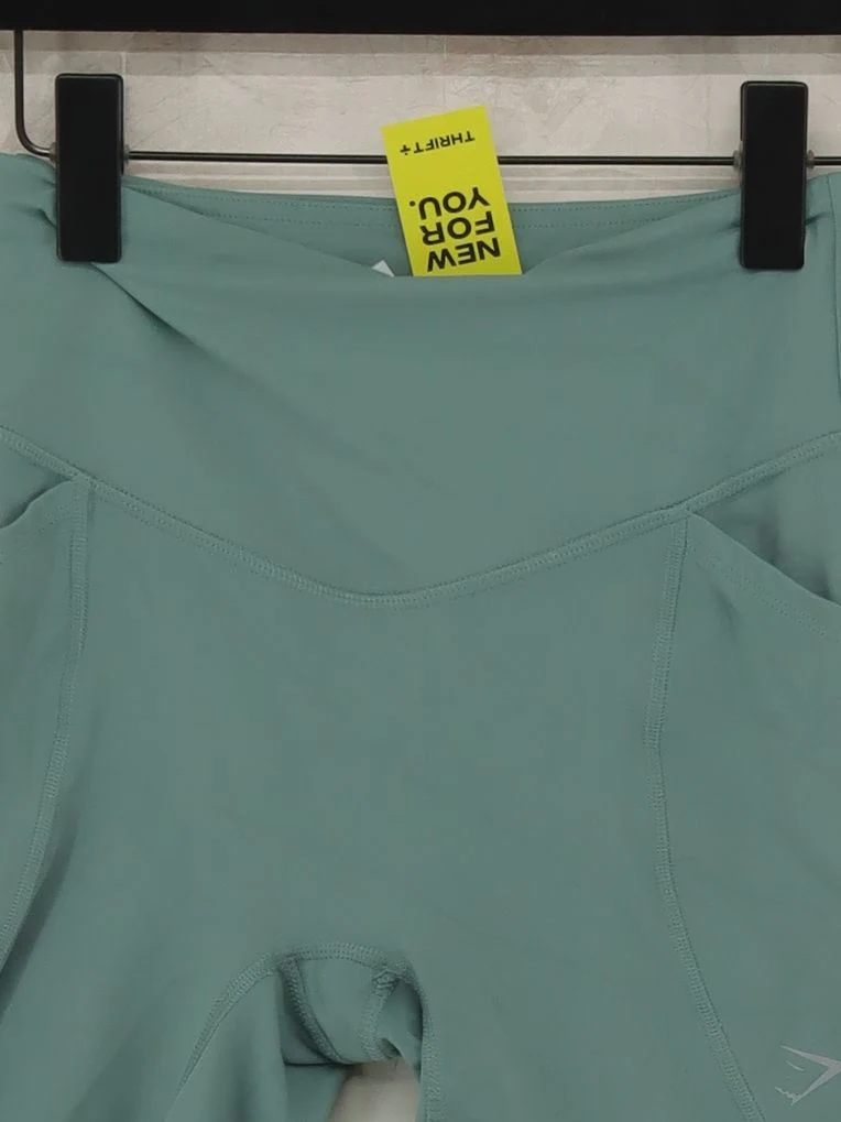 Gymshark Women's Shorts S Green Nylon with Elastane Sweat - Image 3