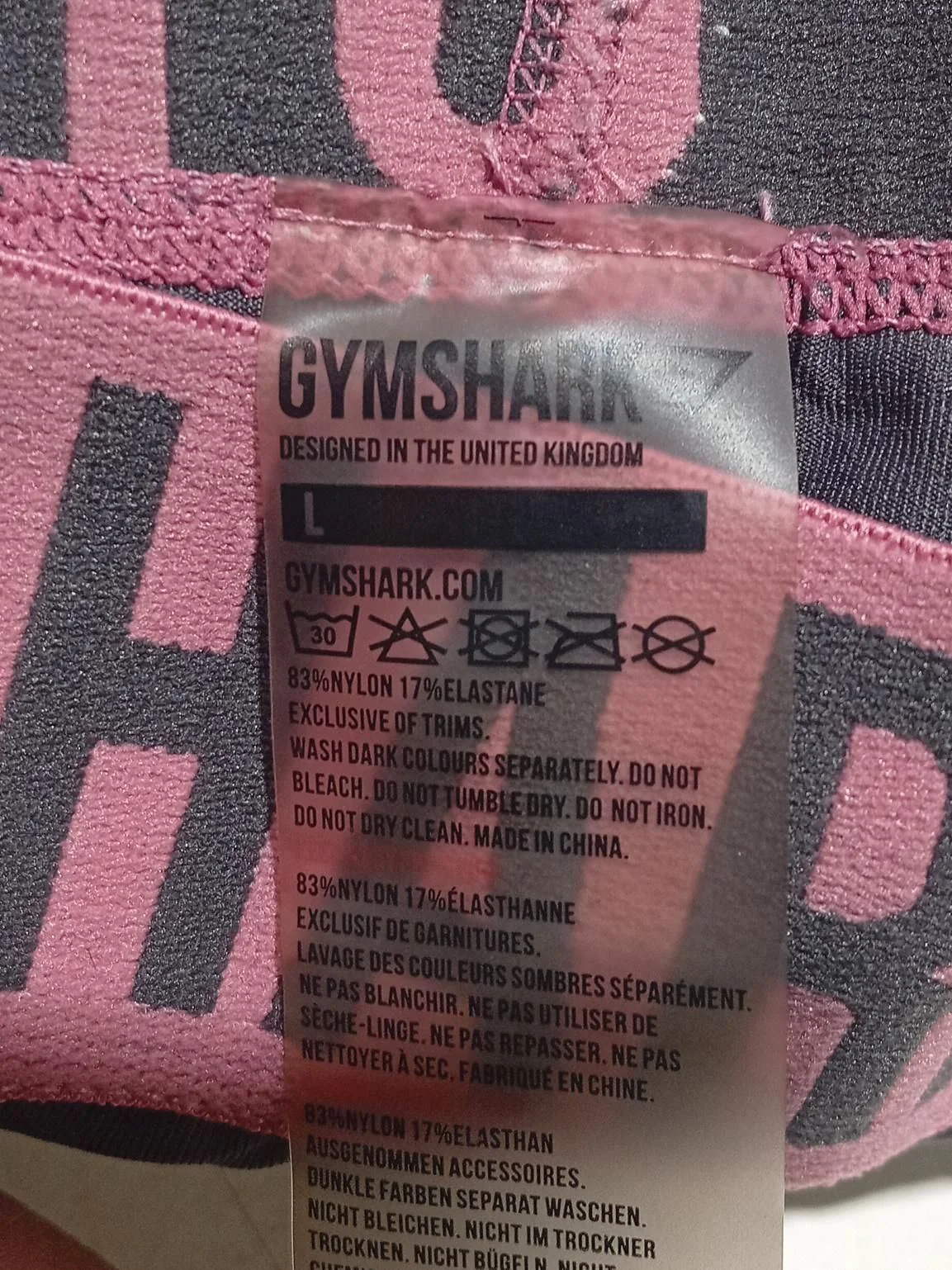 Gymshark Women's Sports Bottoms L Grey Nylon with Elastane Sweatpants - Image 5