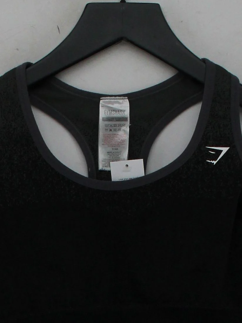 Gymshark Women's T-Shirt L Black Polyester with Nylon, Elastane Sleeveless Basic - Image 3