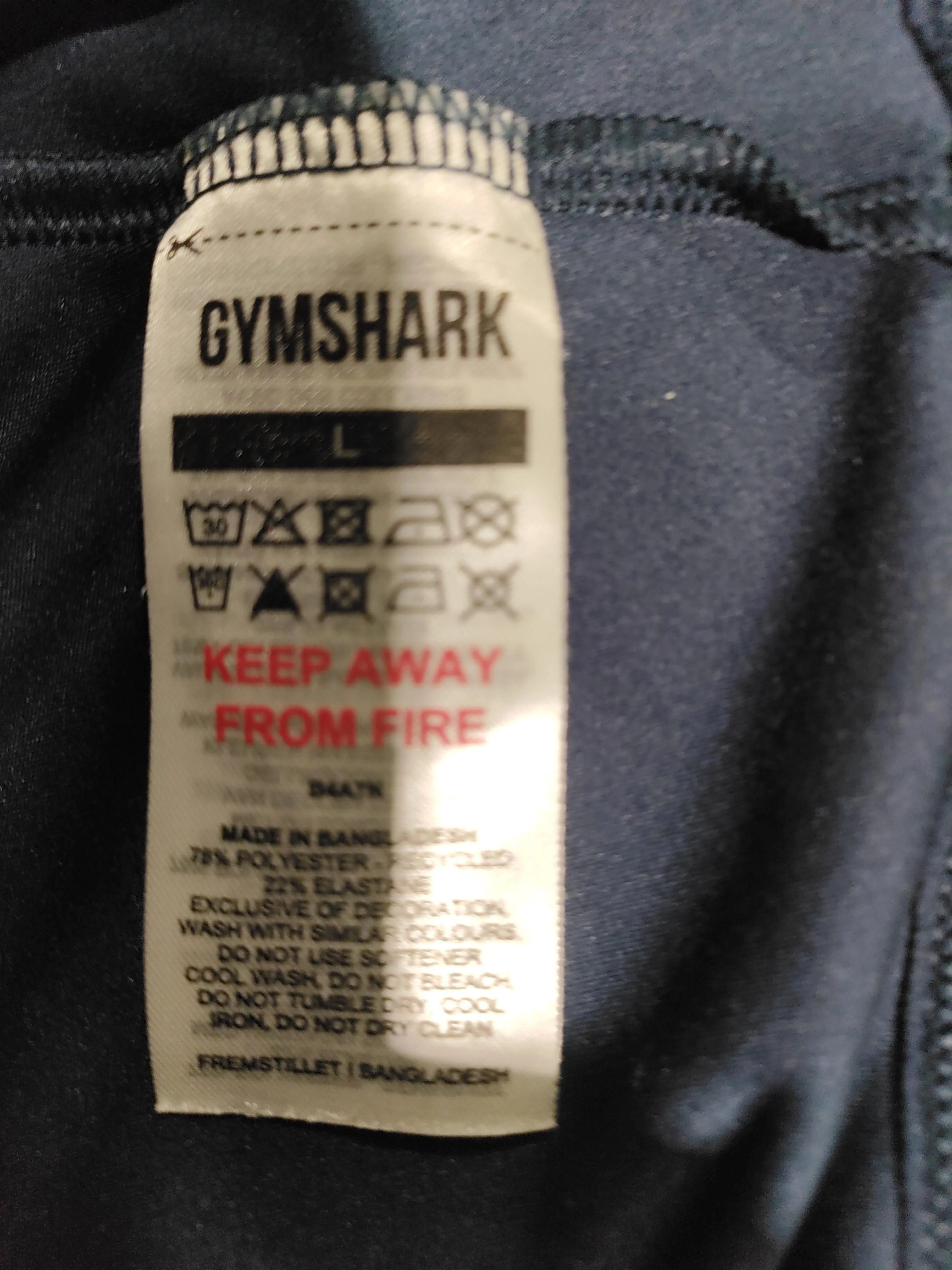 Gymshark Women's T-Shirt L Blue Polyester with Elastane Sleeveless Basic - Image 7
