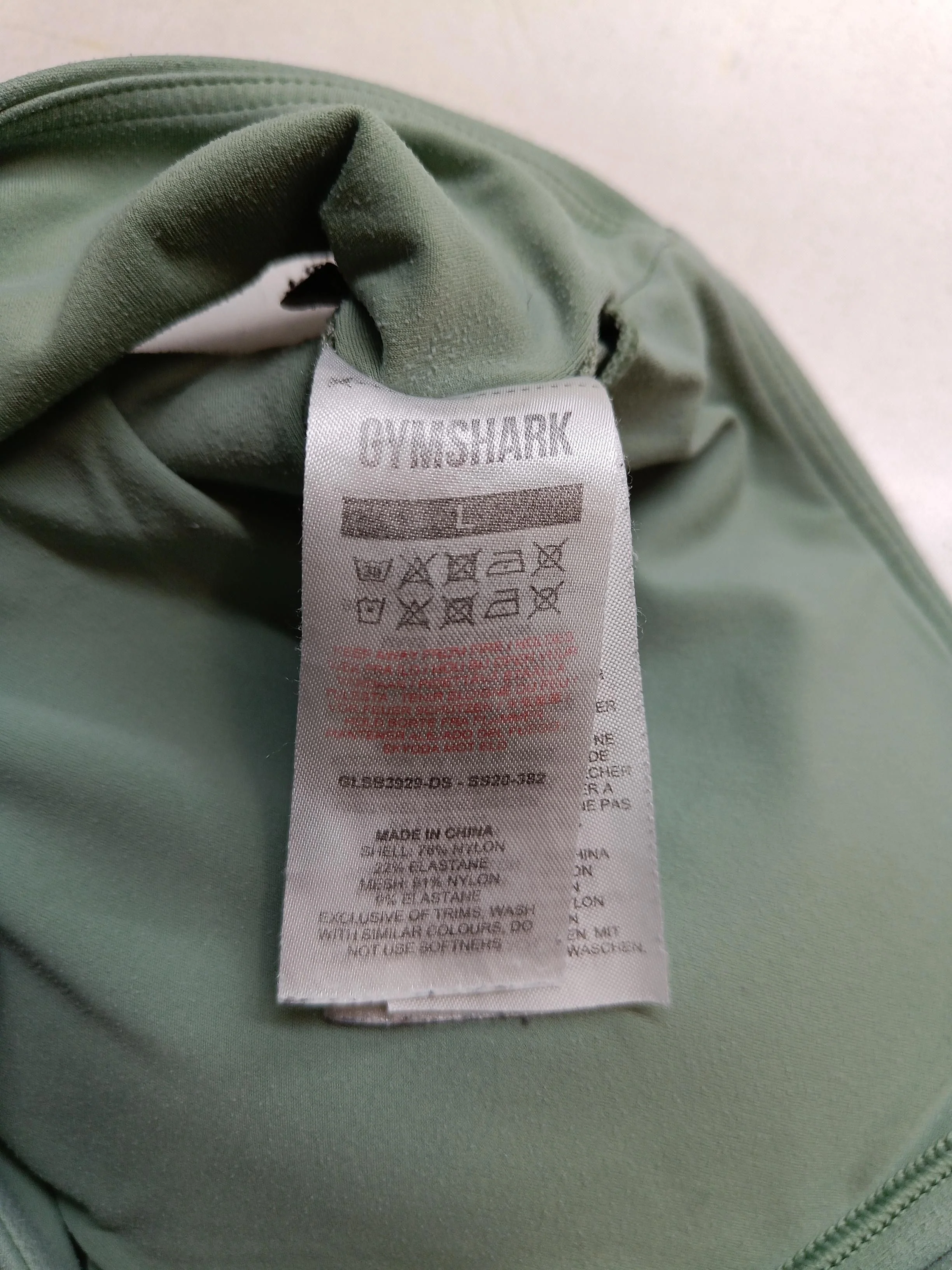 Gymshark Women's T-Shirt L Green Nylon with Elastane Sleeveless Basic - Image 6