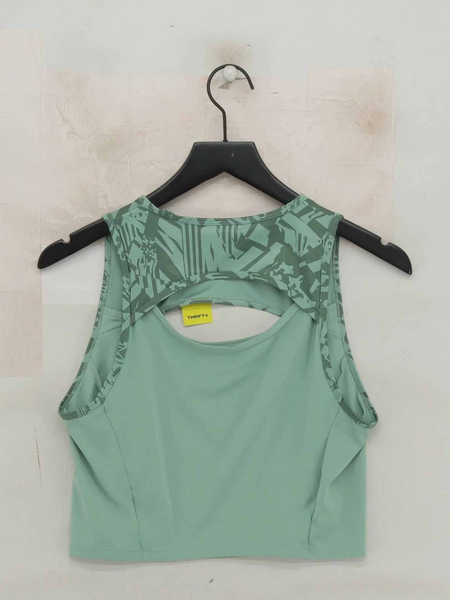 Gymshark Women's T-Shirt L Green Polyester with Elastane Basic - Image 2