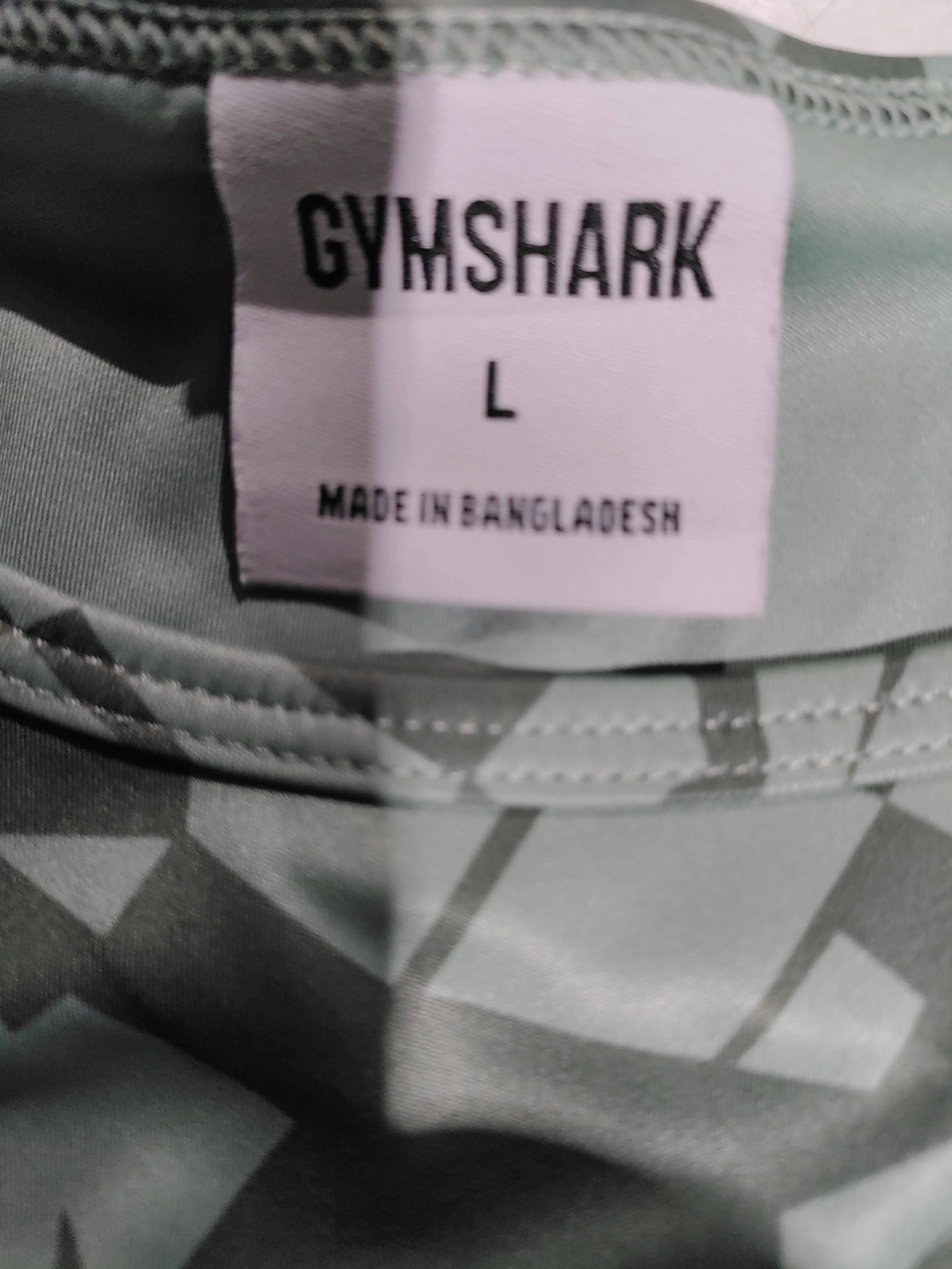 Gymshark Women's T-Shirt L Green Polyester with Elastane Basic - Image 5