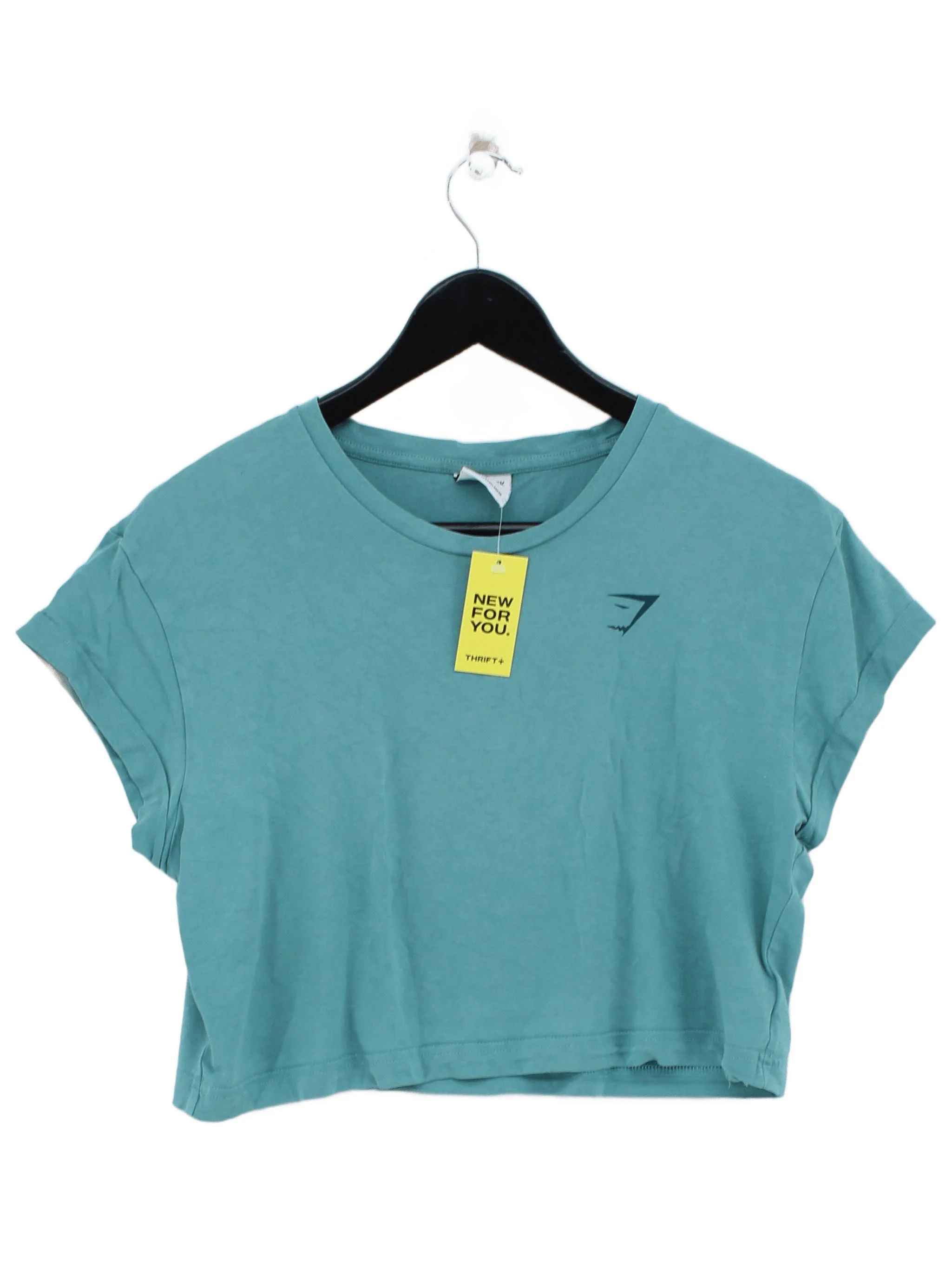 Gymshark Women's T-Shirt M Green Cotton with Elastane Basic