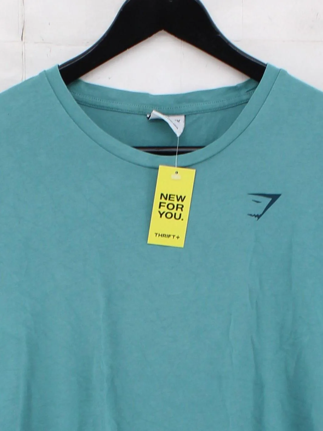 Gymshark Women's T-Shirt M Green Cotton with Elastane Basic - Image 3