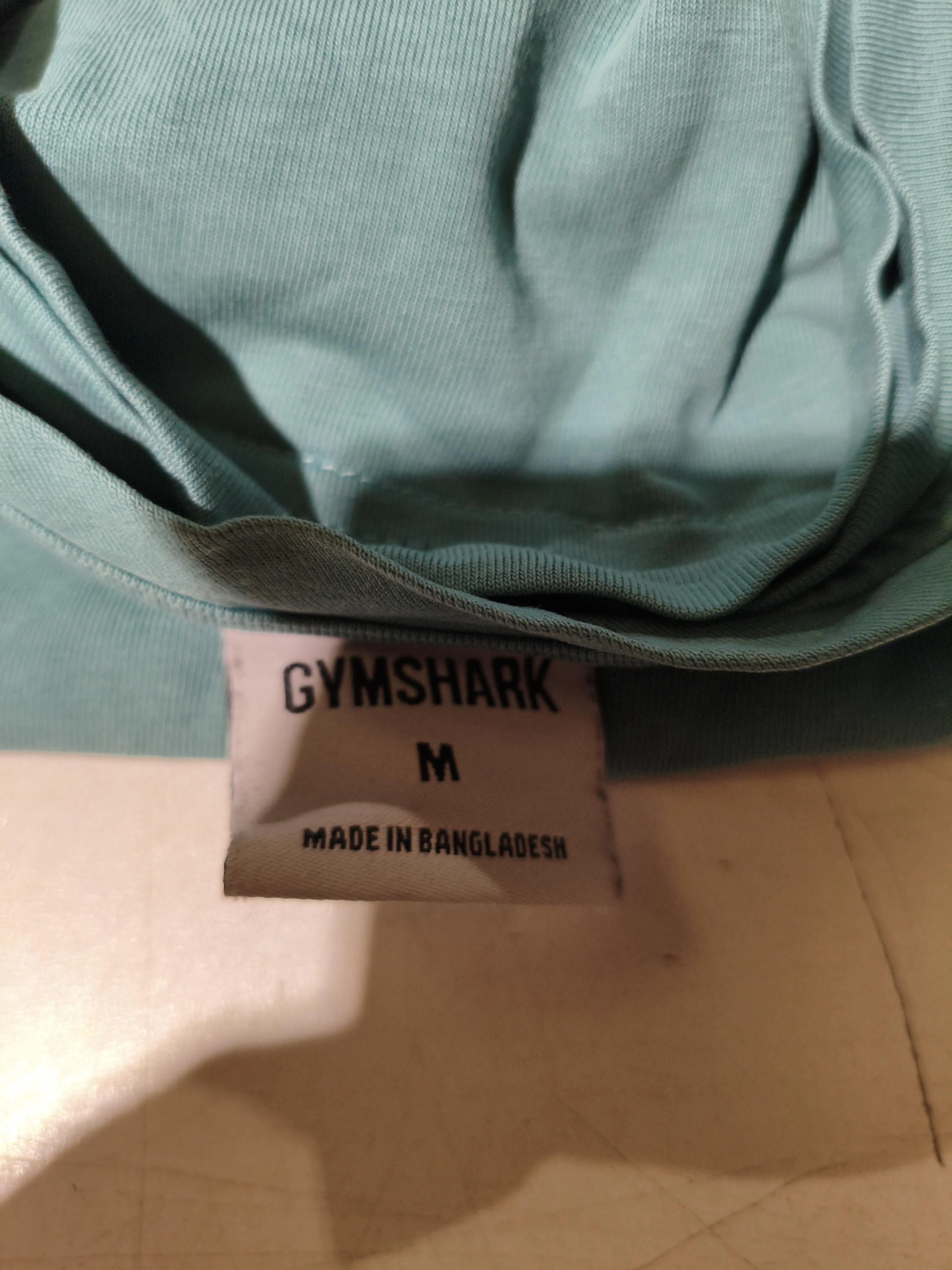 Gymshark Women's T-Shirt M Green Cotton with Elastane Basic - Image 5