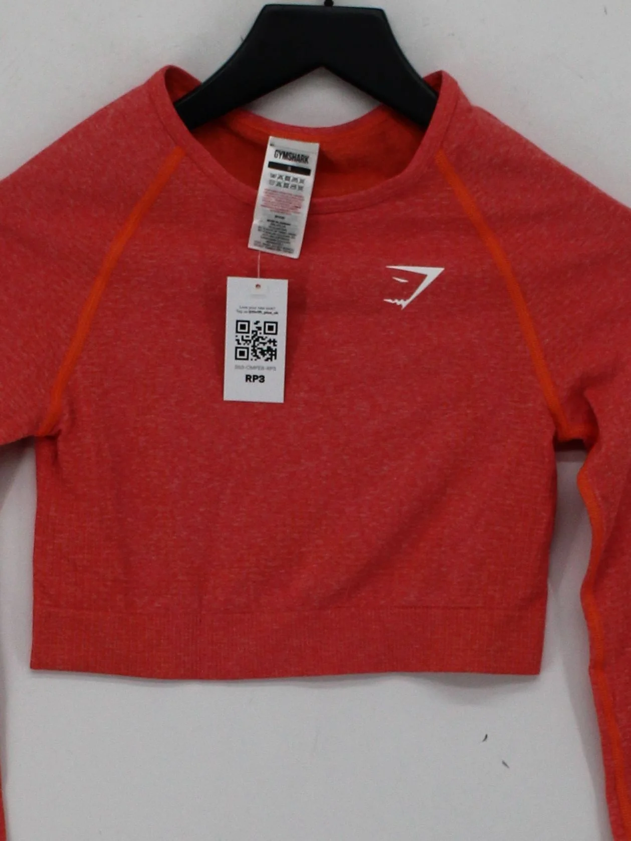 Gymshark Women's T-Shirt S Orange Nylon with Elastane Basic - Image 3