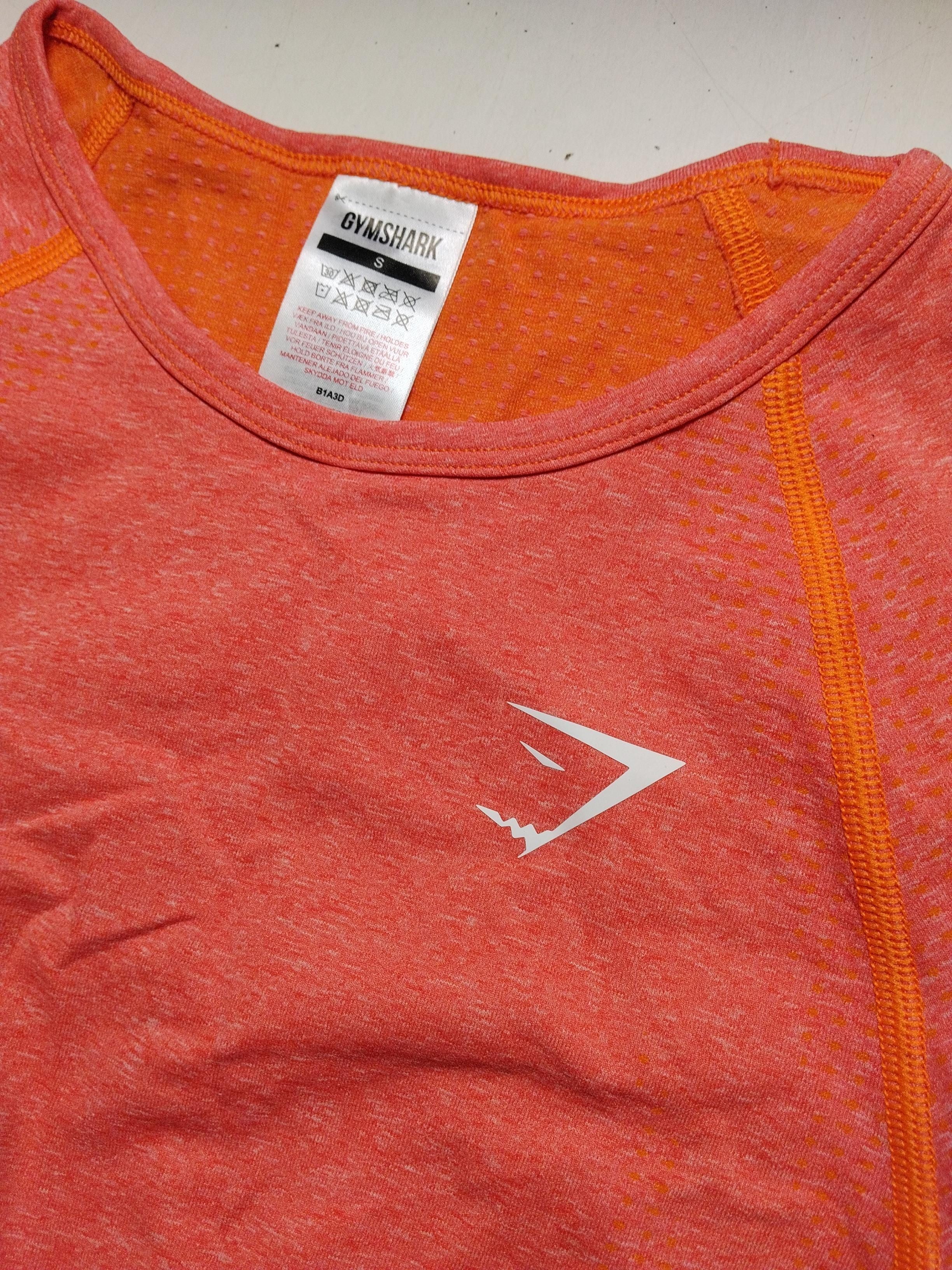 Gymshark Women's T-Shirt S Orange Nylon with Elastane Basic - Image 5