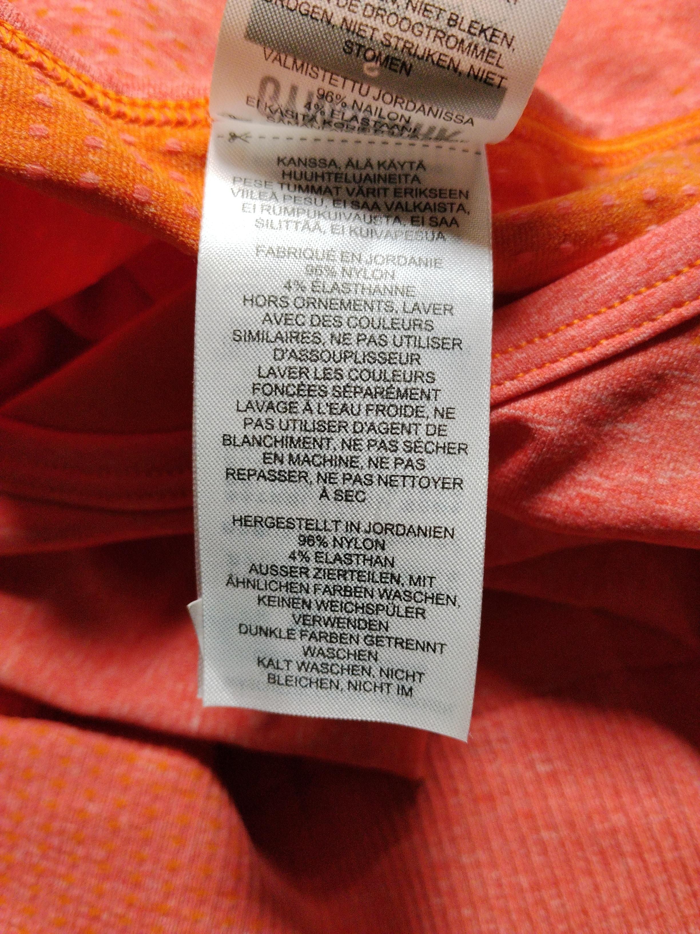 Gymshark Women's T-Shirt S Orange Nylon with Elastane Basic - Image 6