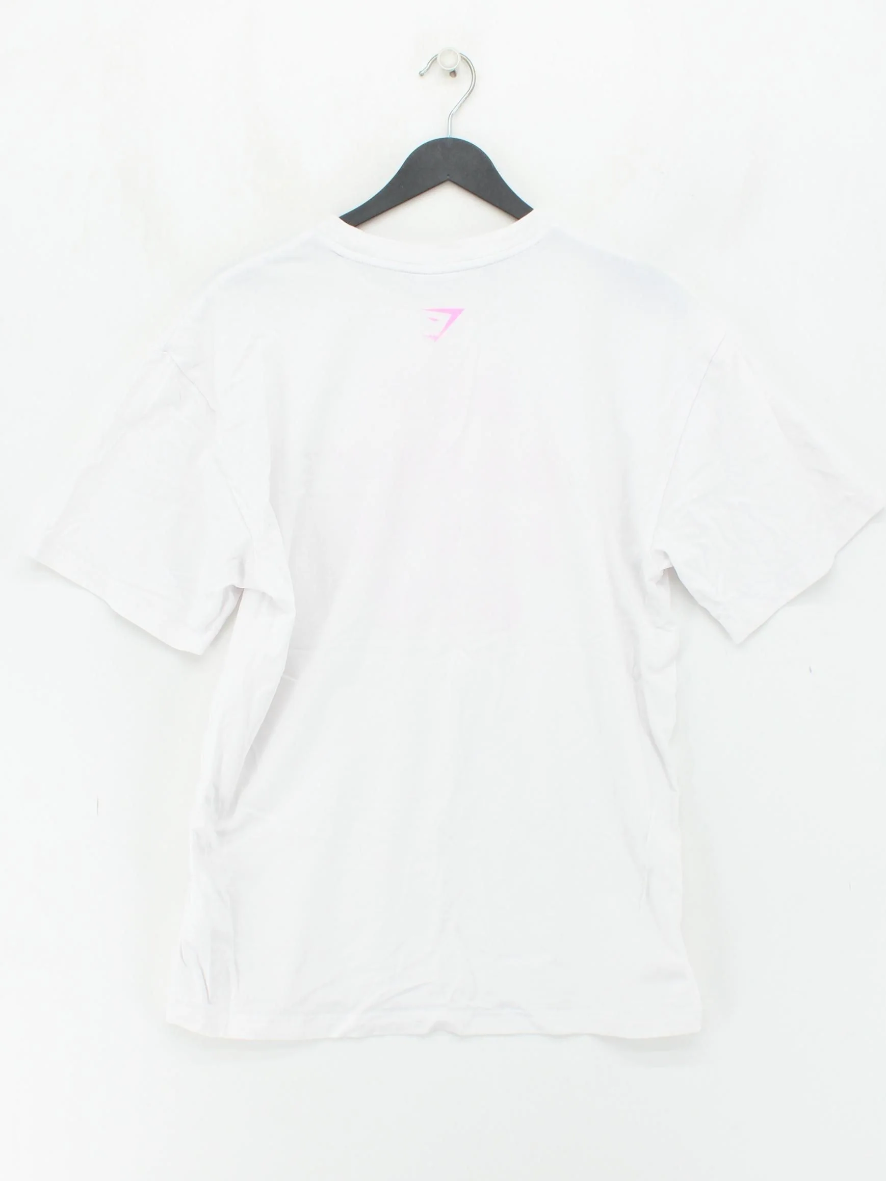 Gymshark Women's T-Shirt S White Graphic Cotton with Elastane Basic - Image 2
