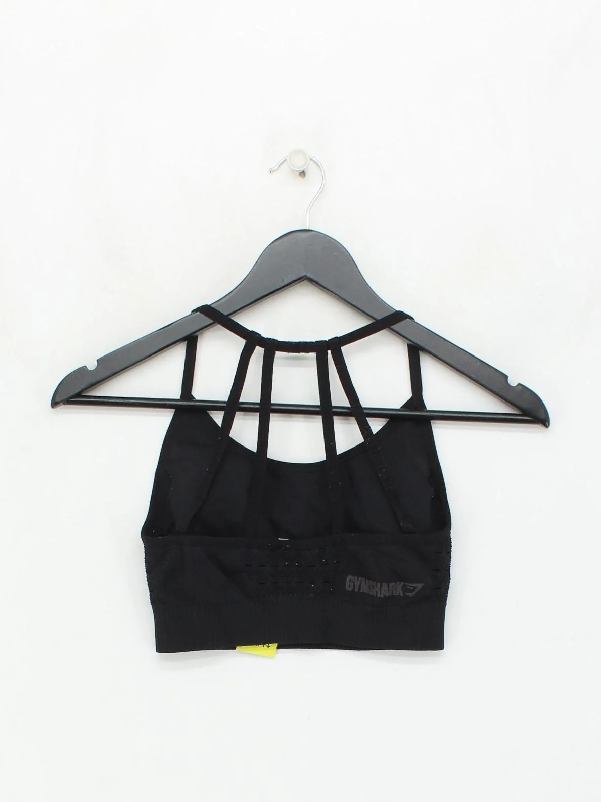 Gymshark Women's Top XS Black Nylon with Elastane Sleeveless Round Neck Cropped - Image 2