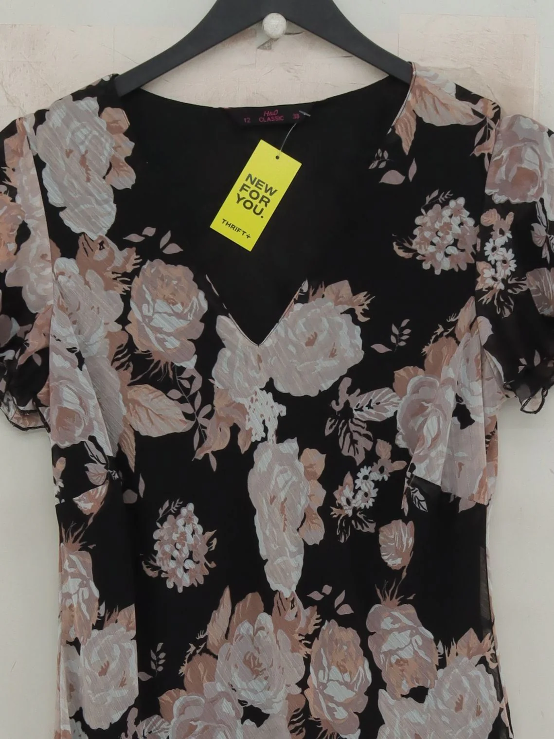 H&O Classic Shirt Midi Dress UK12 in Multi - Image 3