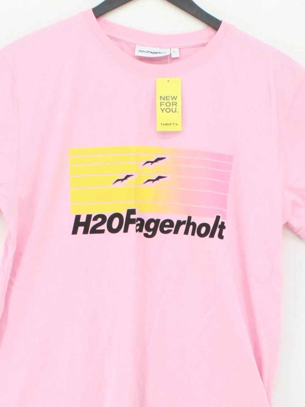 H20Fagerholt Women's T-Shirt L Pink 100% Cotton Basic - Image 3