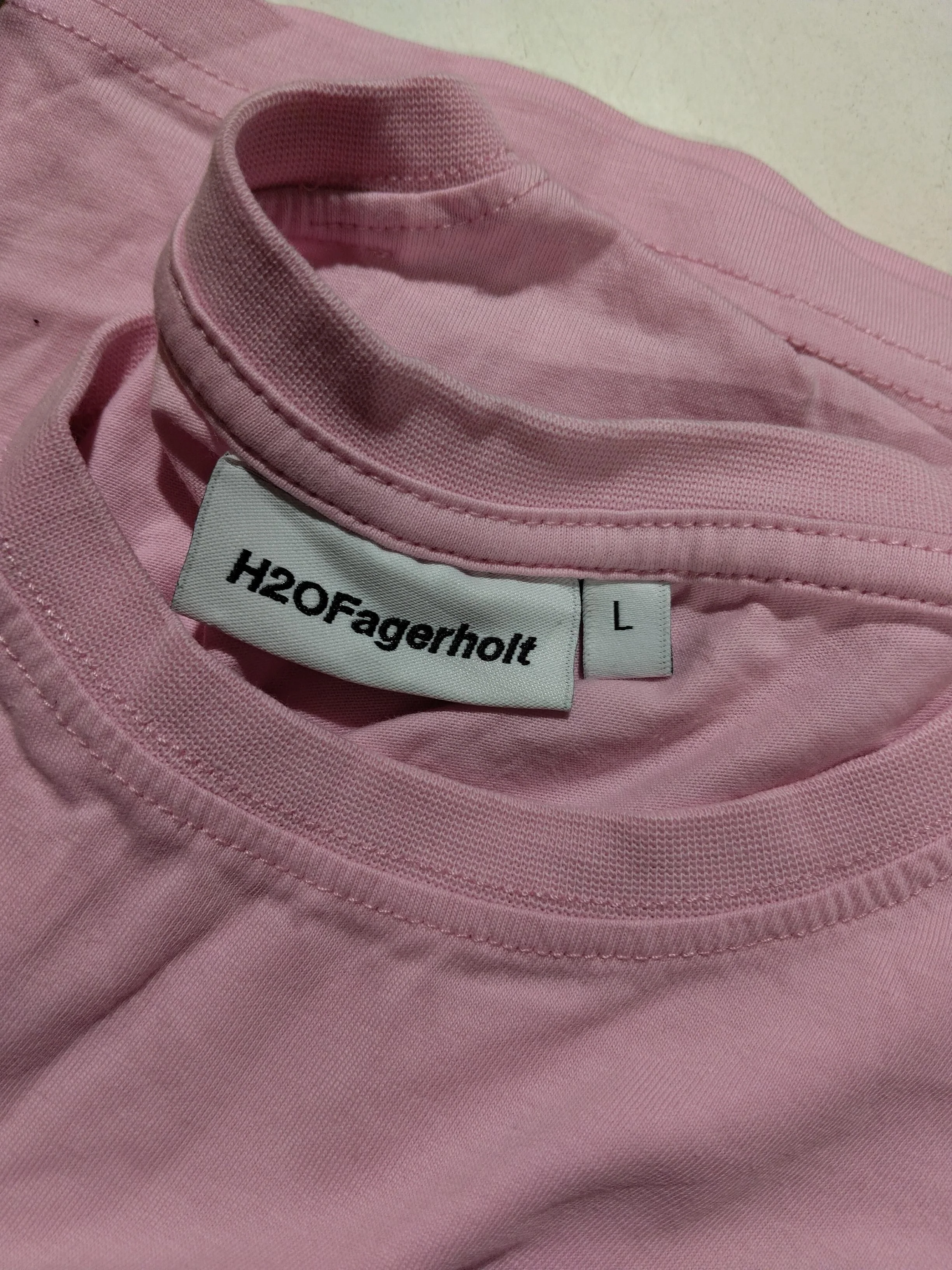 H20Fagerholt Women's T-Shirt L Pink 100% Cotton Basic - Image 5