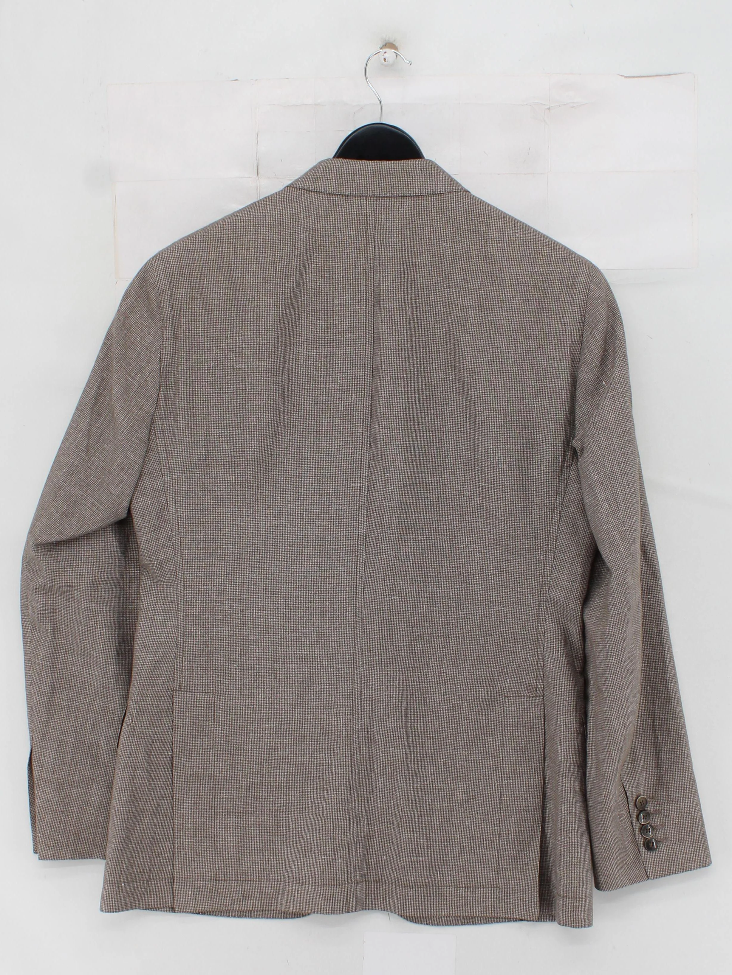 Hackett Men's Blazer Chest: 40 in Tan Linen with Wool, Cotton, Other Overcoat - Image 2