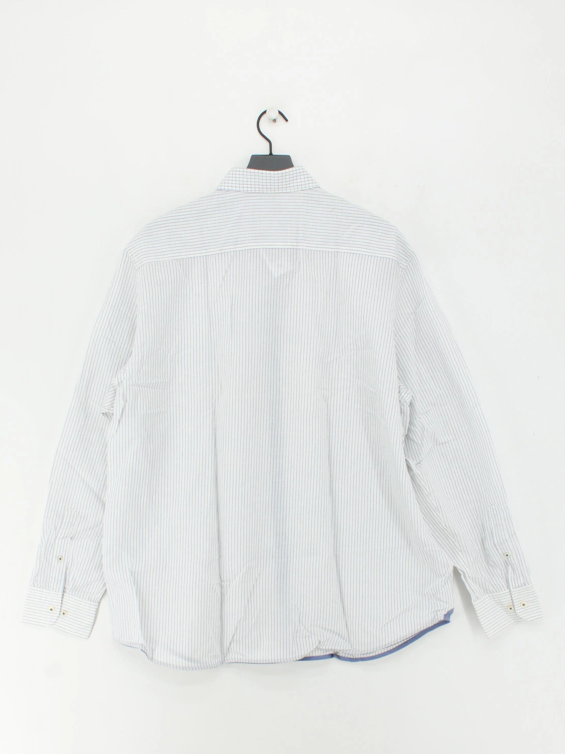 Hackett Men's Shirt XXL White Striped Cotton with Linen Basic New with tags - Image 2