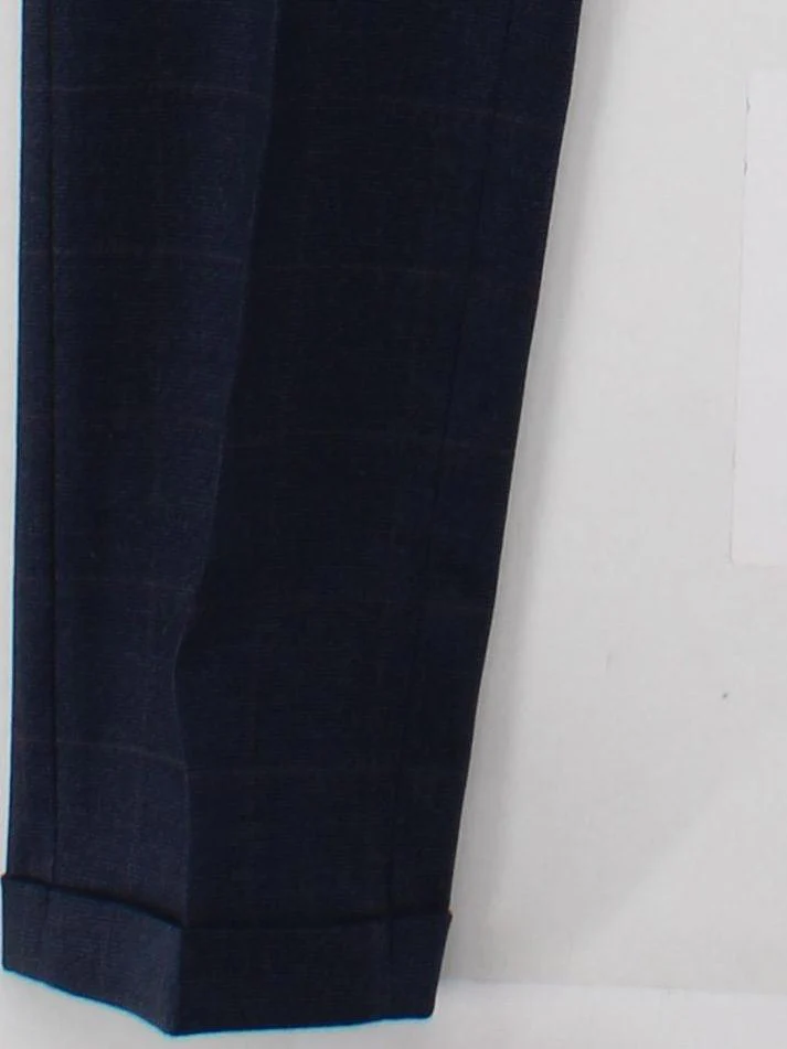 Hackett Men's Suit Trousers W 32 in Blue Wool with Cotton, Elastane Dress Pants - Image 4